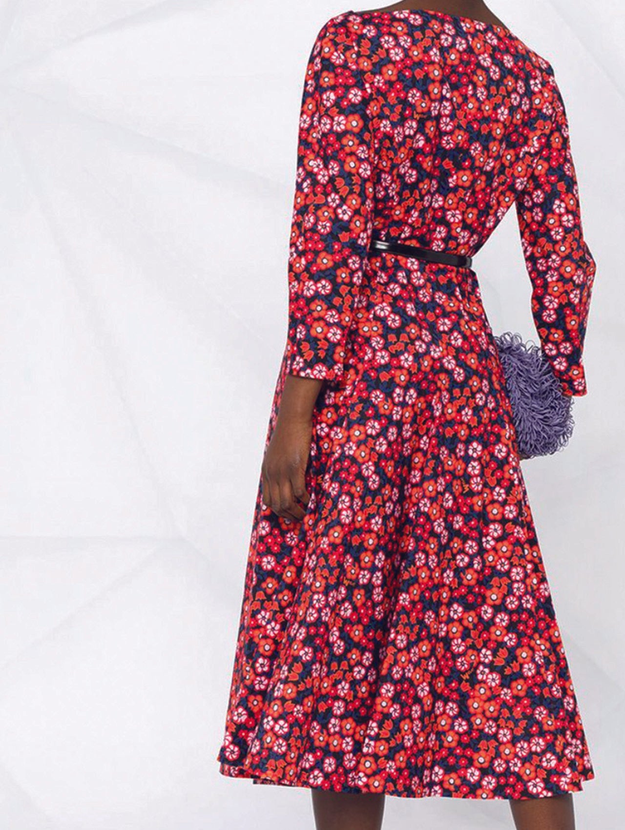 Marni Red Floral Shirt Dress