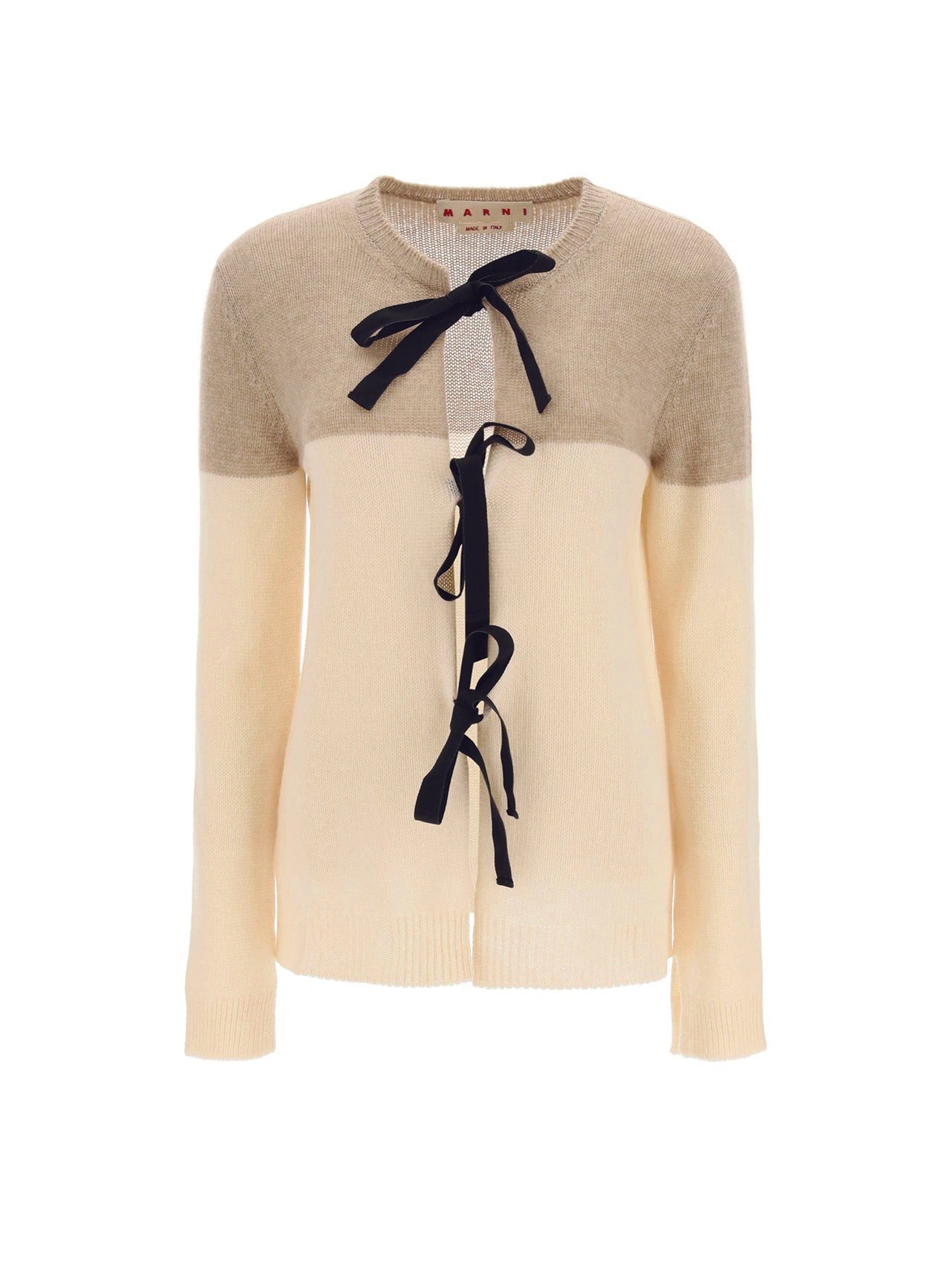 Marni Beige Bow Cardigan
