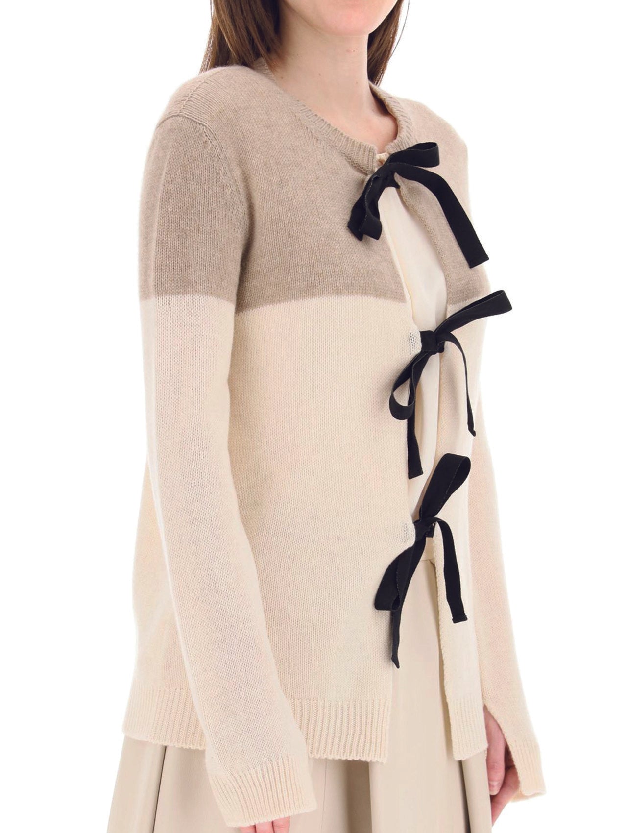 Marni Beige Bow Cardigan