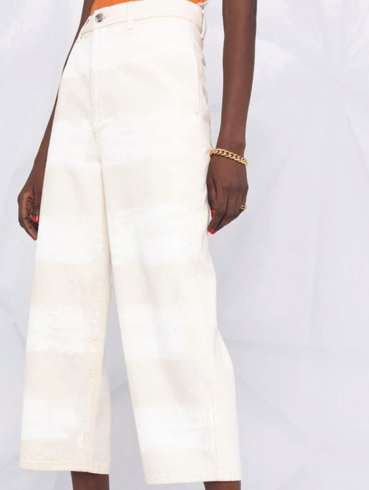 Marni White Striped Trousers