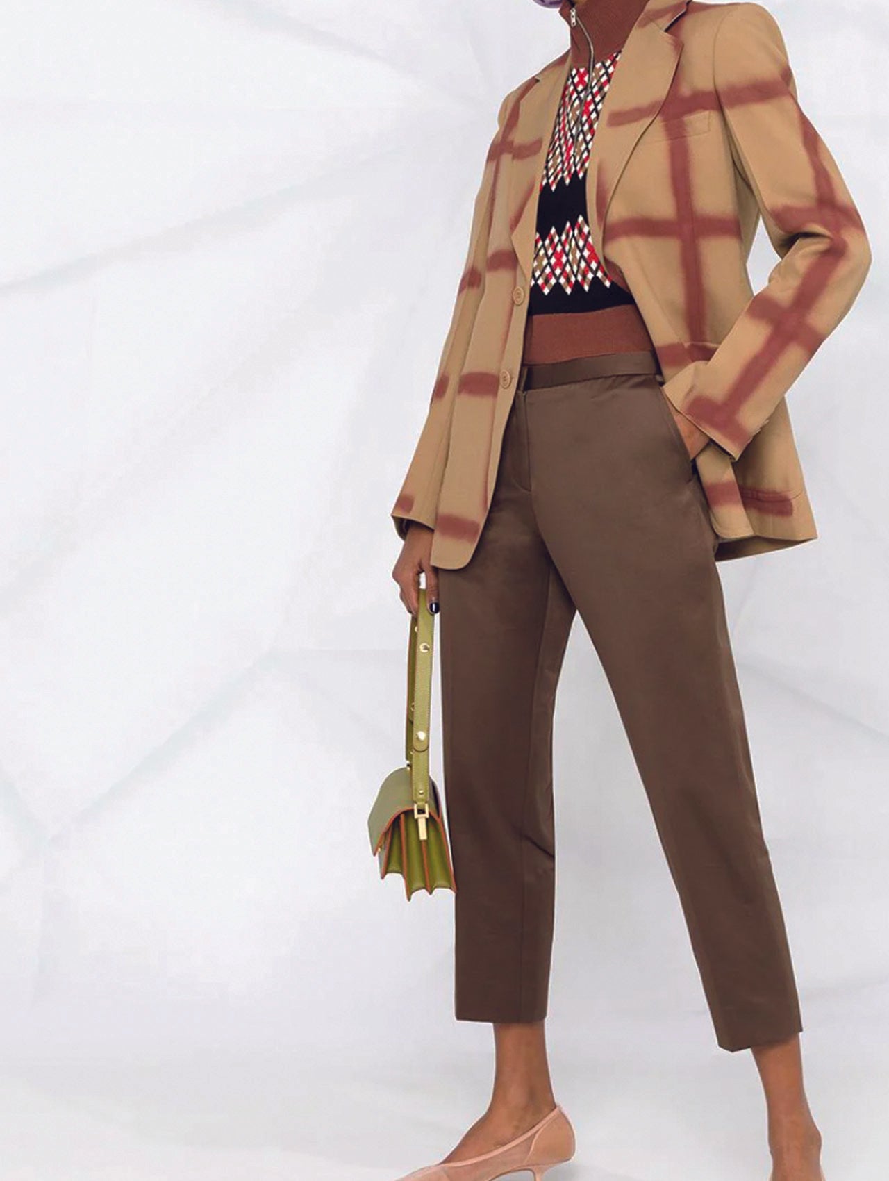 Marni Brown Cropped Trousers