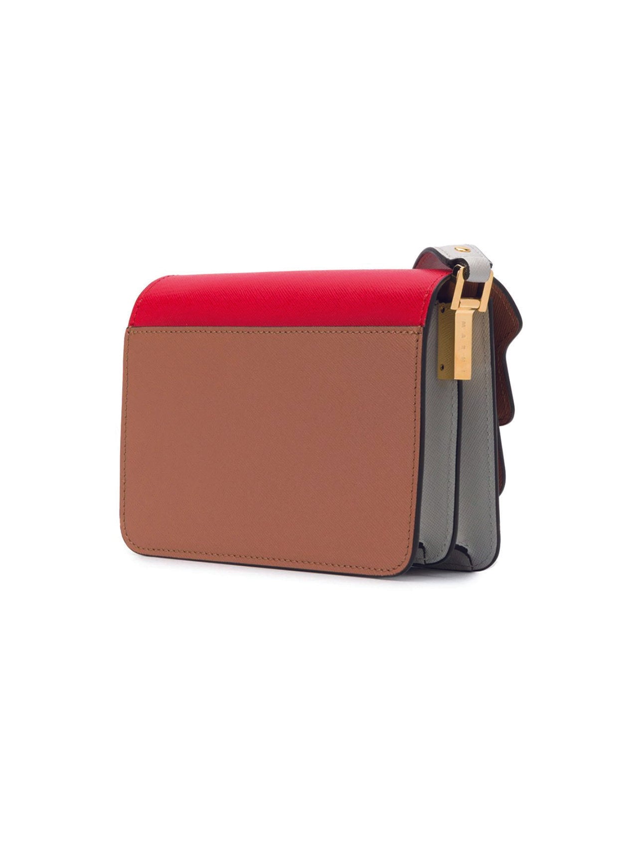 Marni Red & Brown Mini Trunk Shoulder Bag