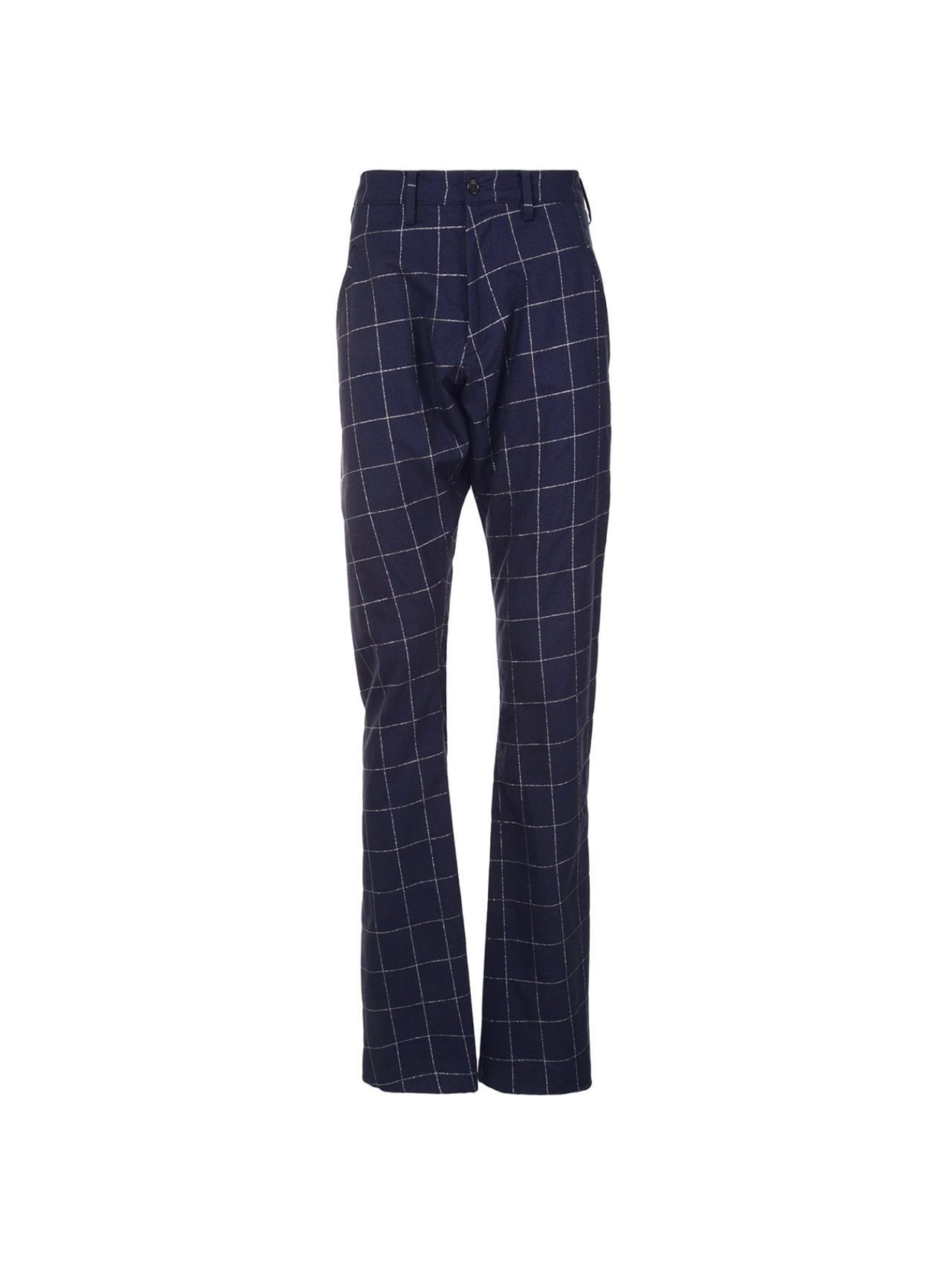 Sulvam Navy Check Darts Pants