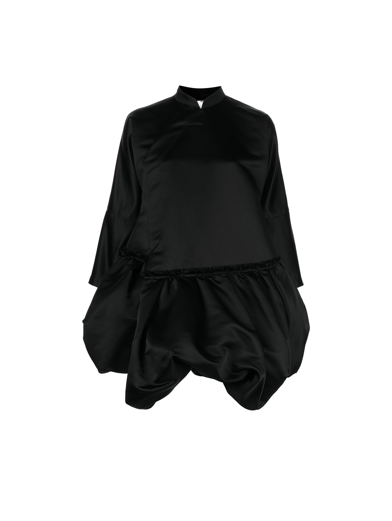 CDG CDG Black Satin Balloon Mini Dress