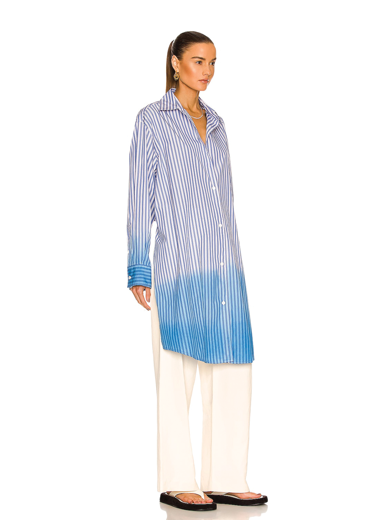 Marni Blue Dip Dye Stripe Shirt