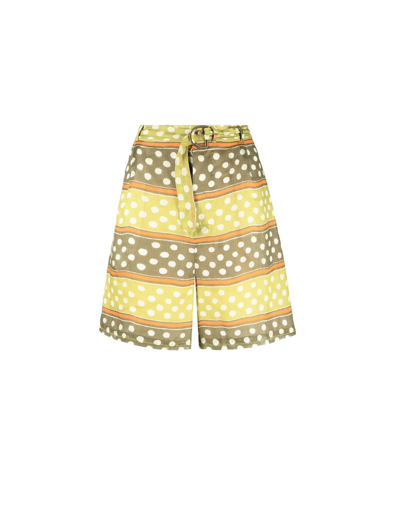 Marni Olive Dot & Stripe Shorts