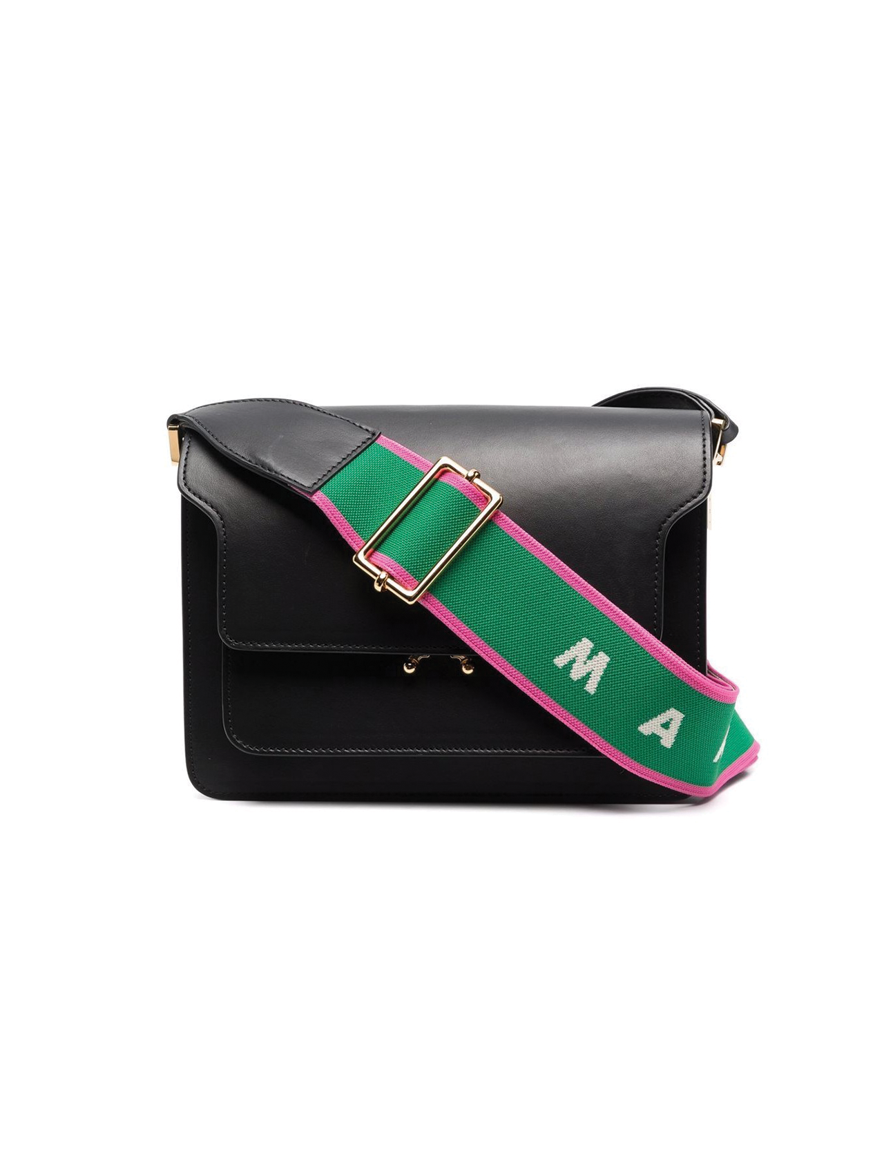 Marni Logo Strap Black Medium Trunk Bag