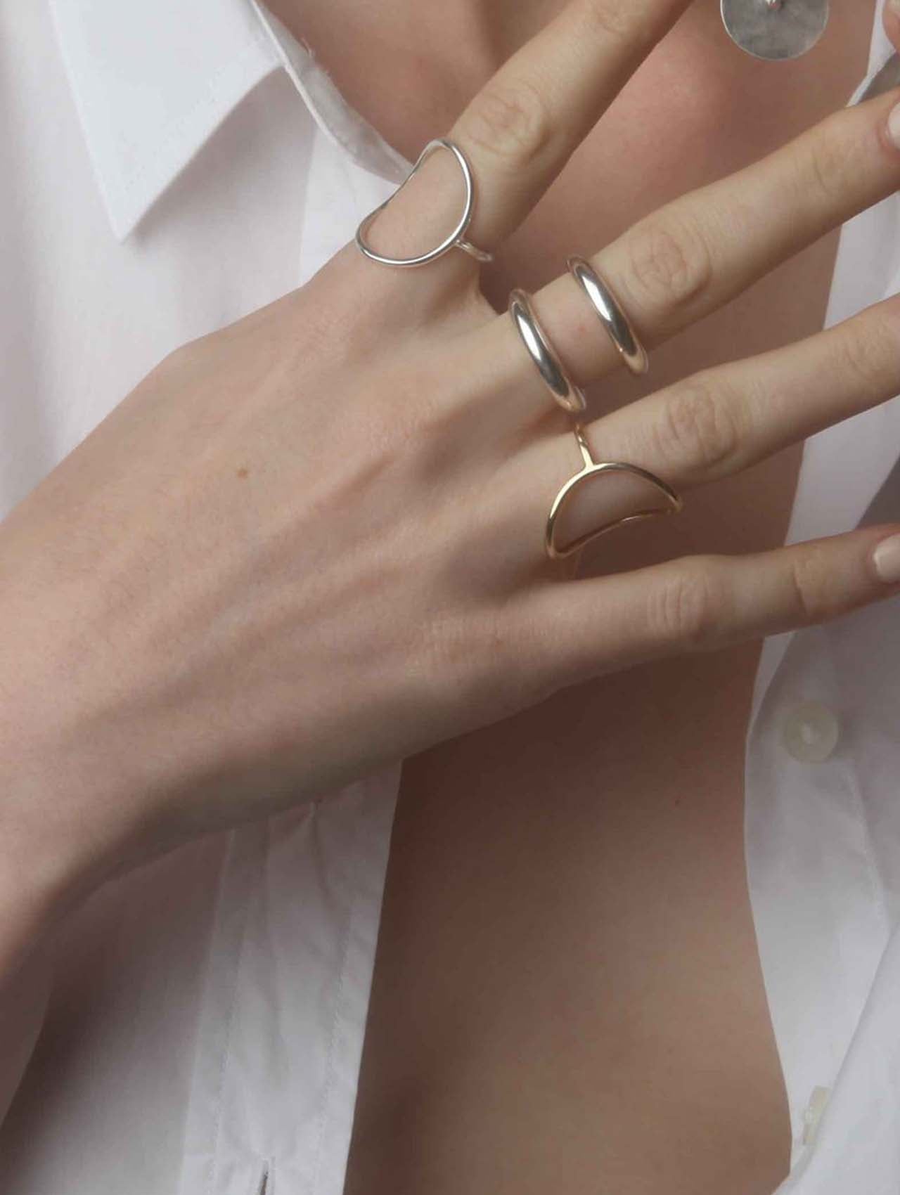 Momoko Hatano Silver Entwine Ring