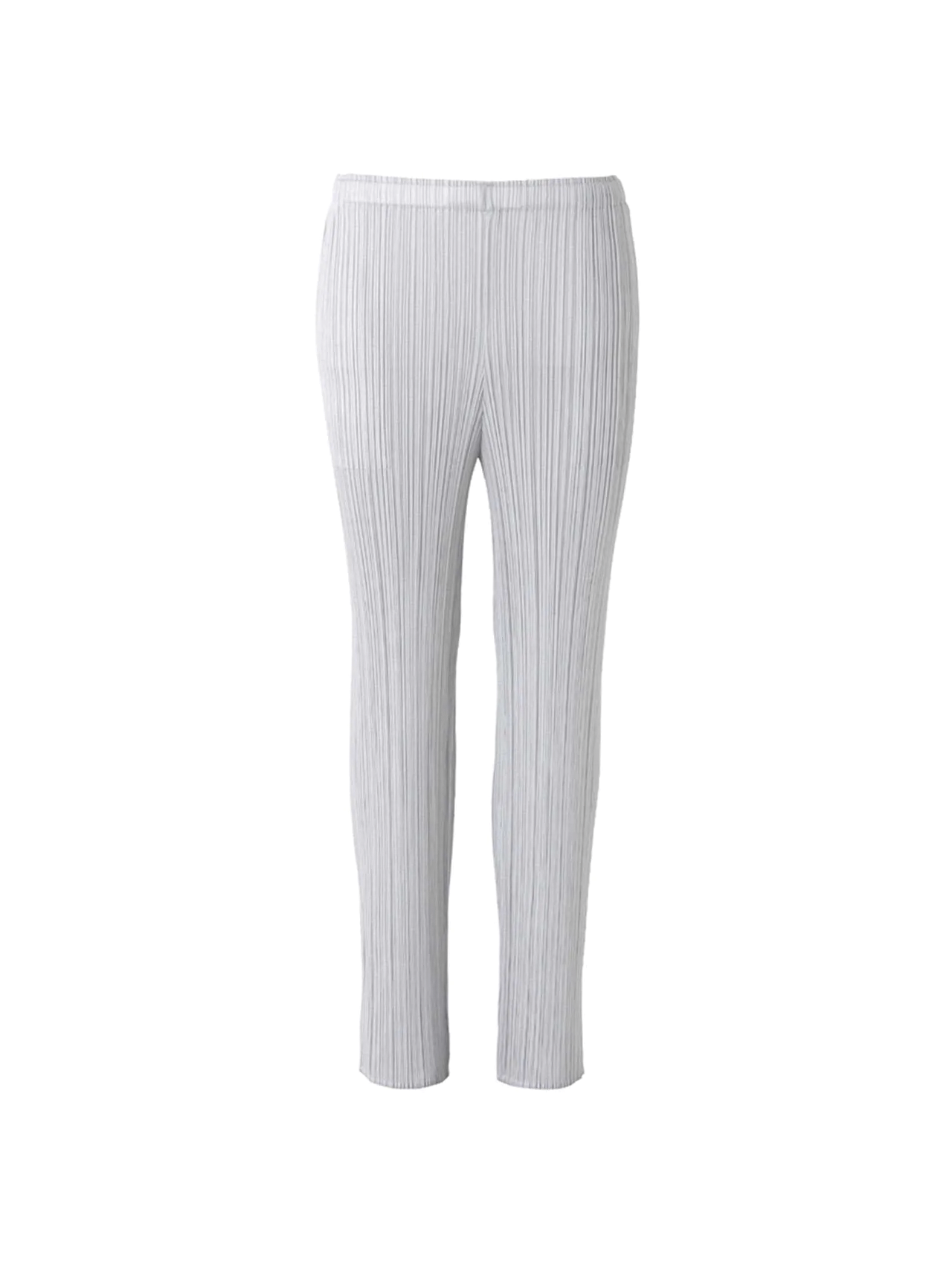 Pleats Please Issey Miyake Light Grey Basic Pants