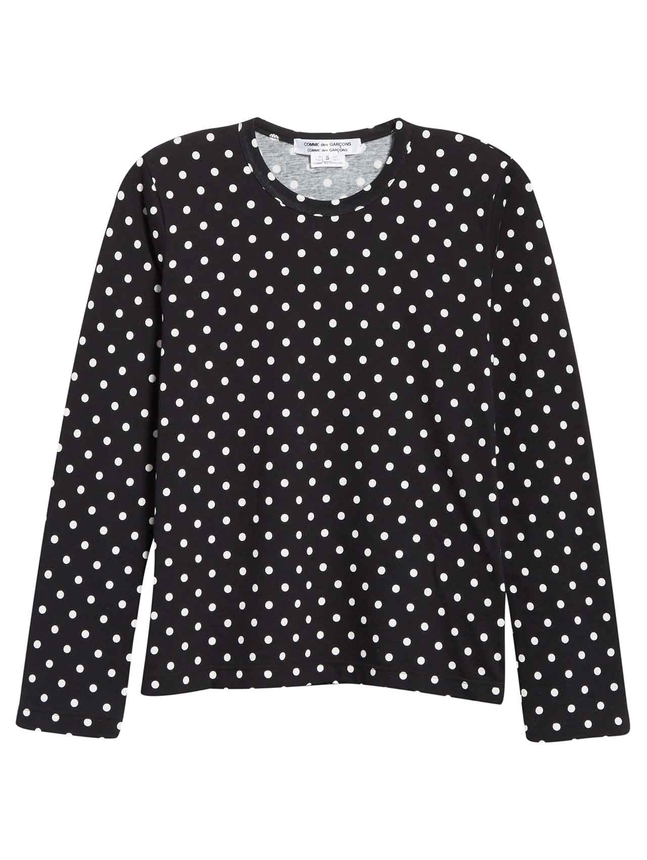 CDG CDG Black Polka Dot Long Sleeve Shirt