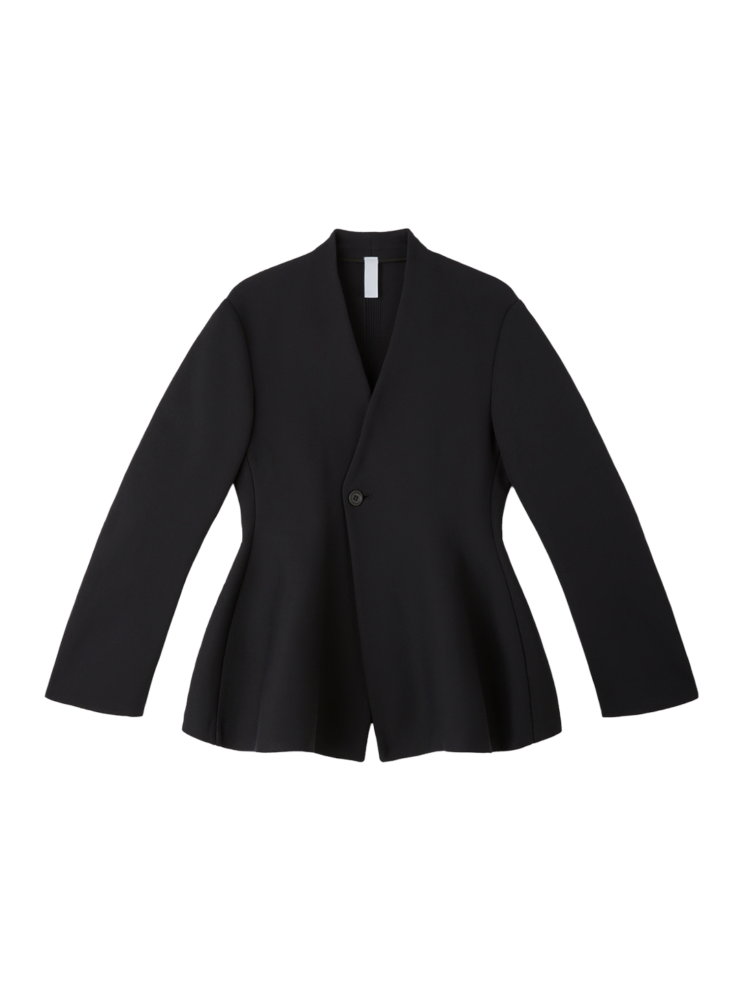 CFCL Black Milan Collarless Flare Jacket