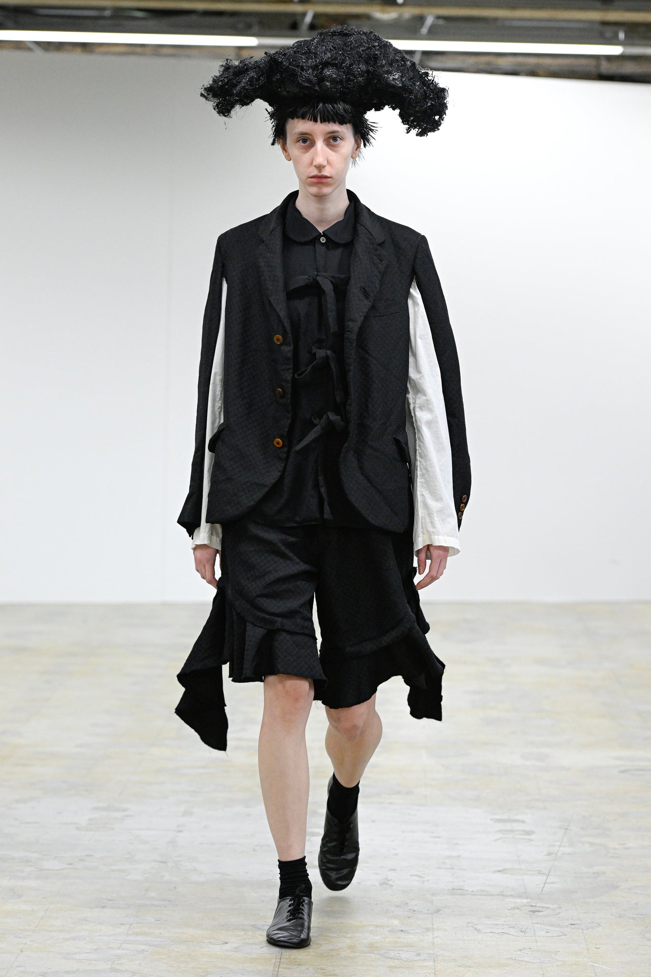CDG CDG Black Four-Sleeve Runway Single-Breasted Jacket