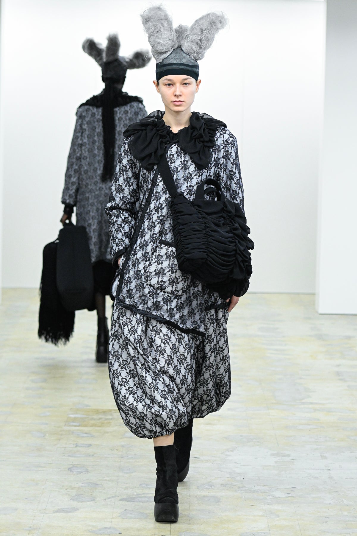 CDG Mainline Runway Black Lace Overlay Pants