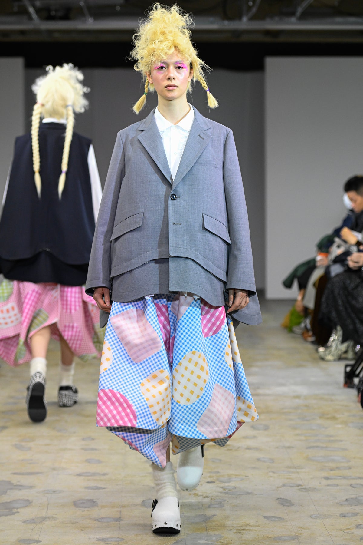 CDG TAO Saxe/Pink Gingham Pants