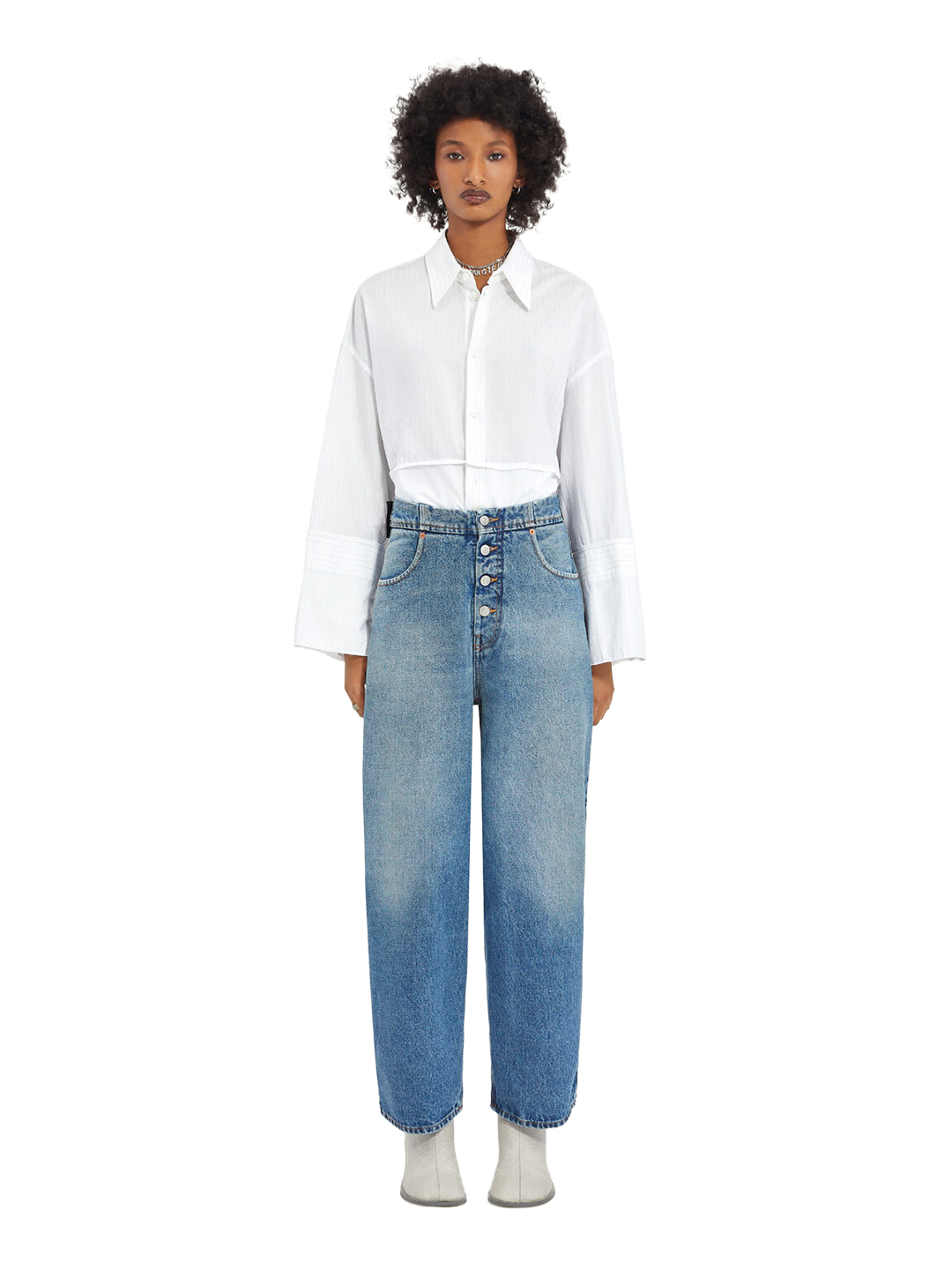 MM6 Blue High Waist Jeans