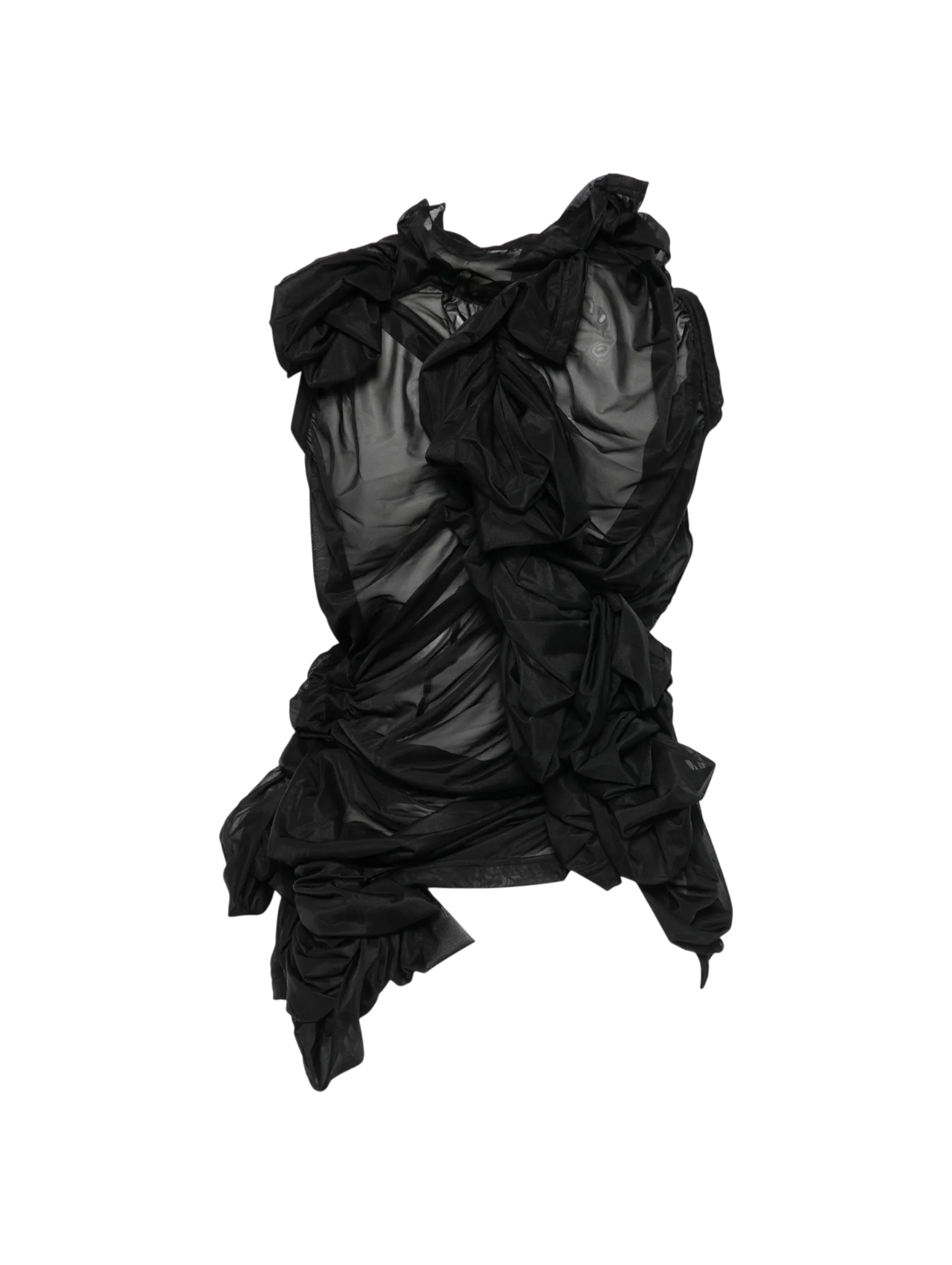 Comme Des Garçons Black Ruffled Top