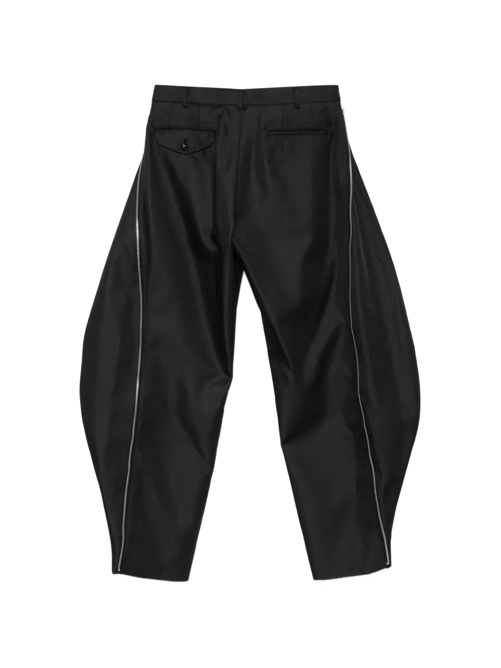 CDG Homme Plus Black Zip Curved Leg Pants