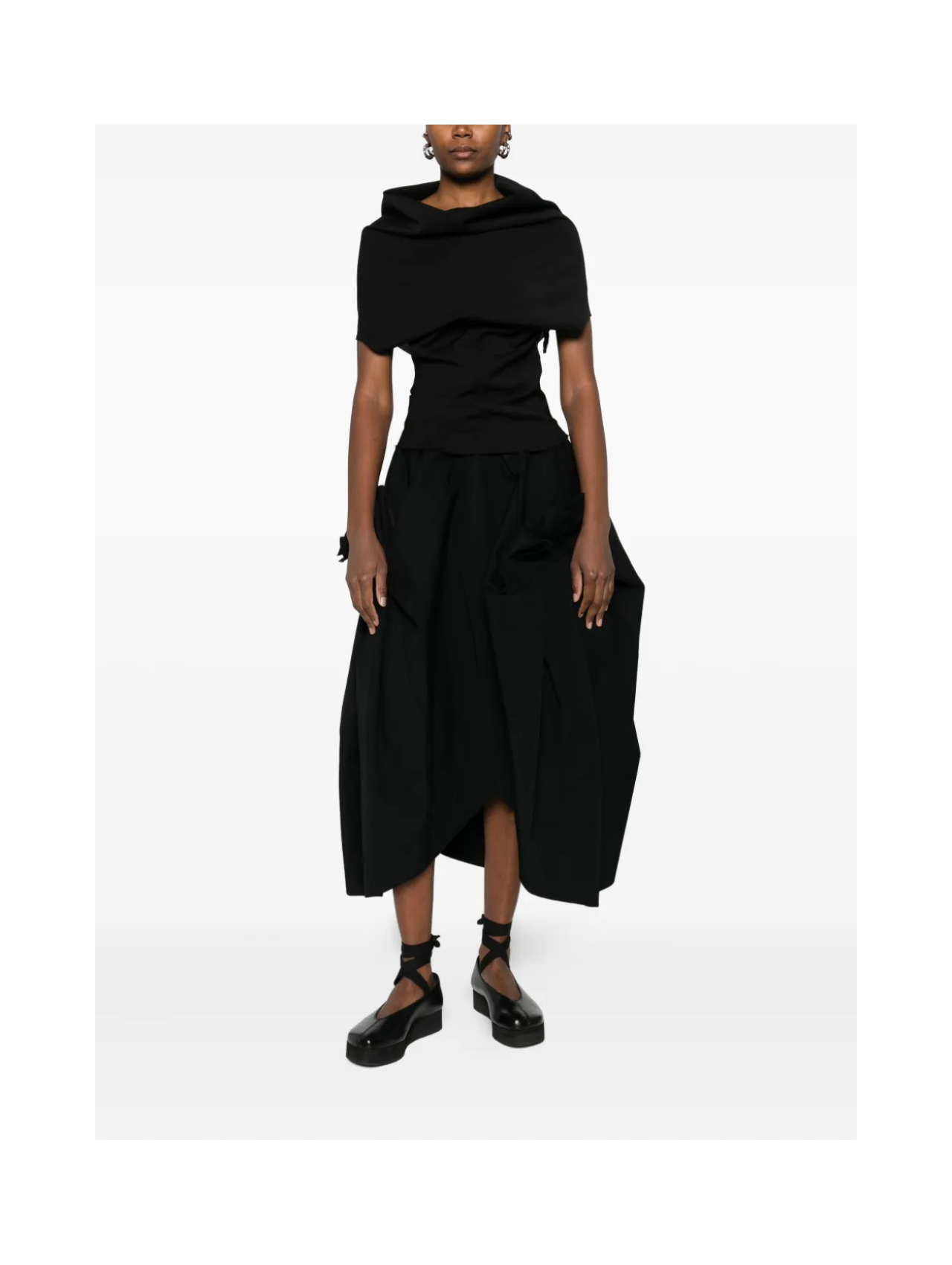 Comme Des Garçons Black Patchwork Skirt