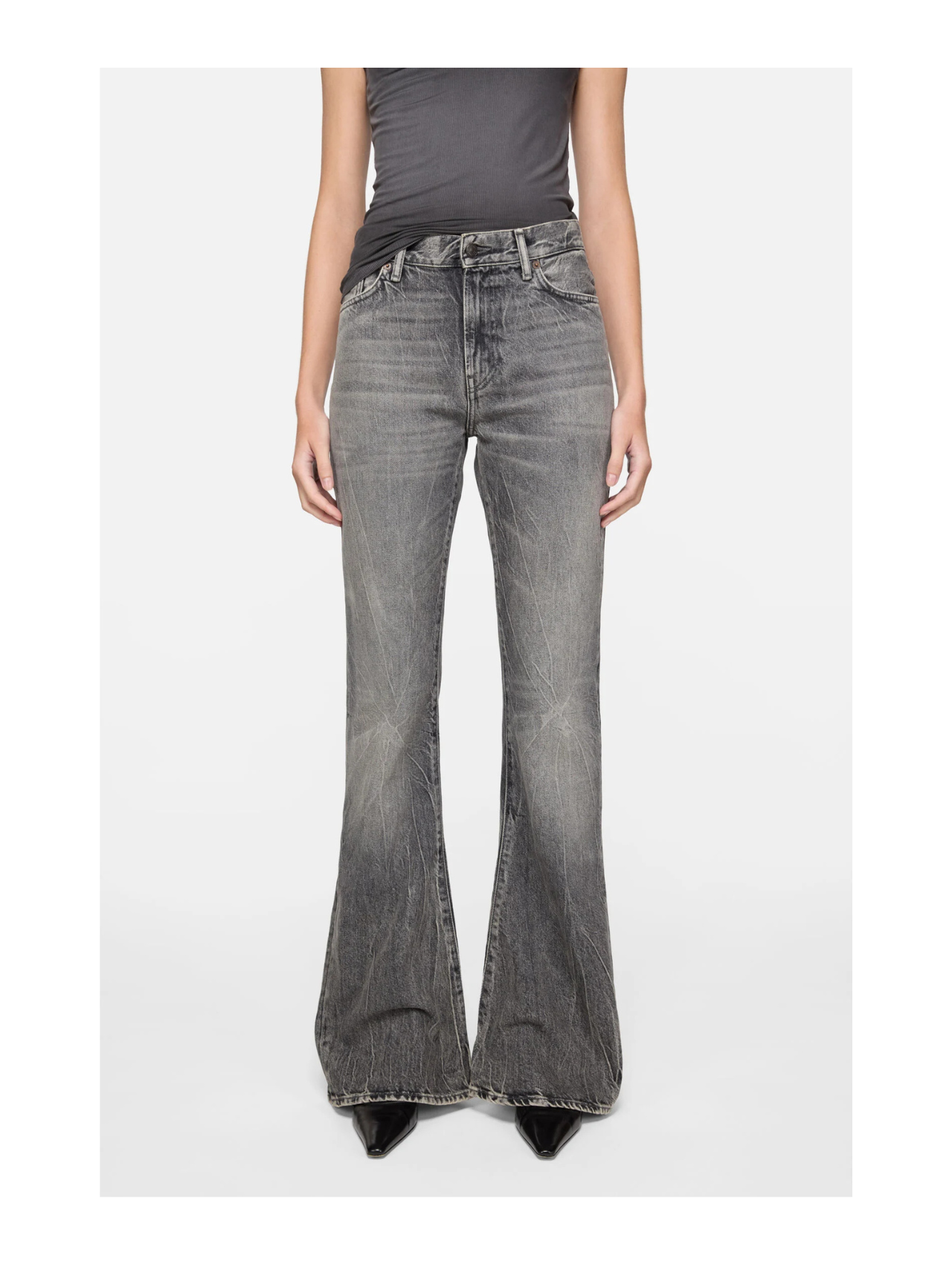 Acne Studios Washed Black Fitted Jeans 2025F