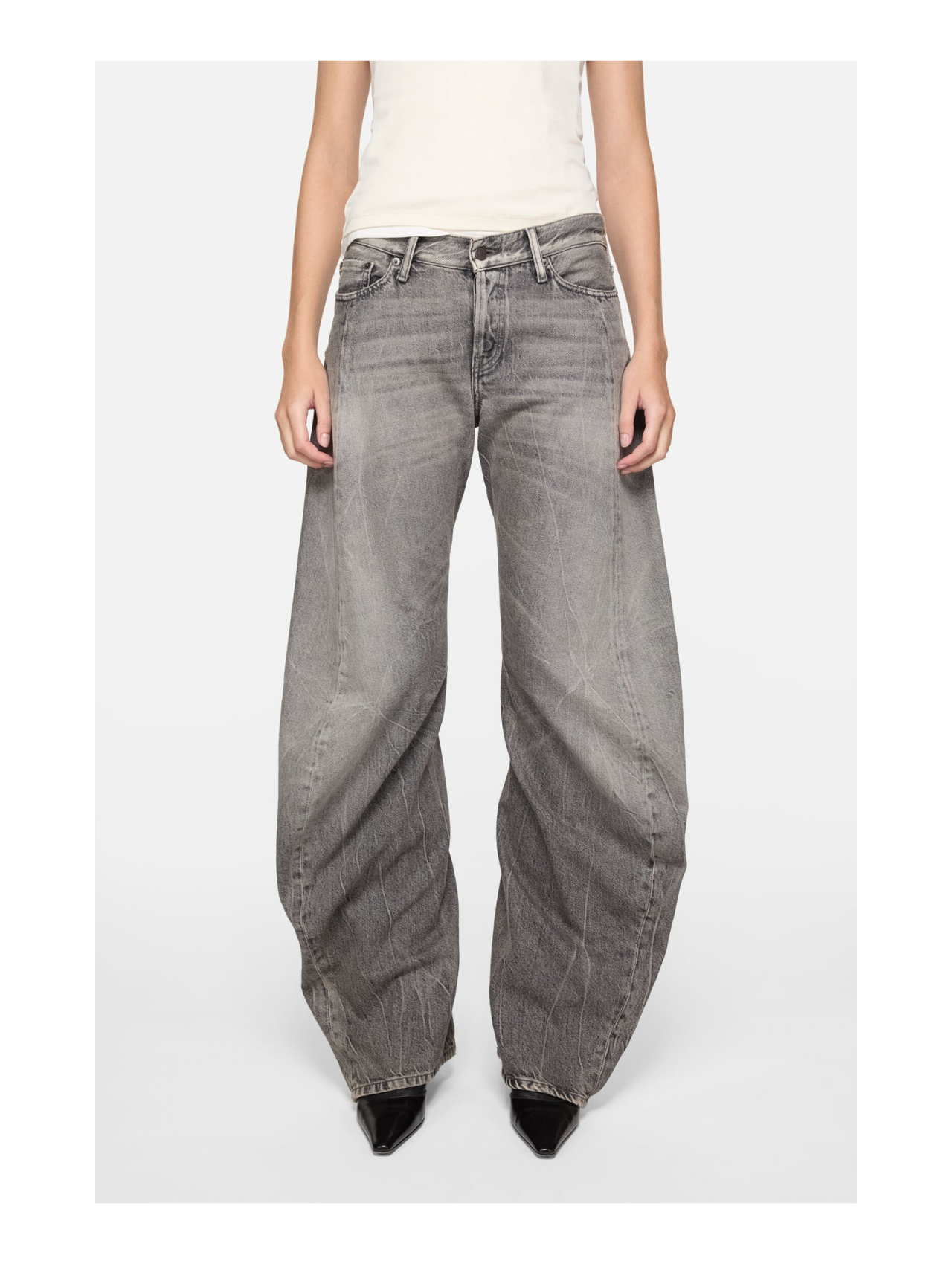 Acne Studios Washed Black Loose Fit Jeans 2006F