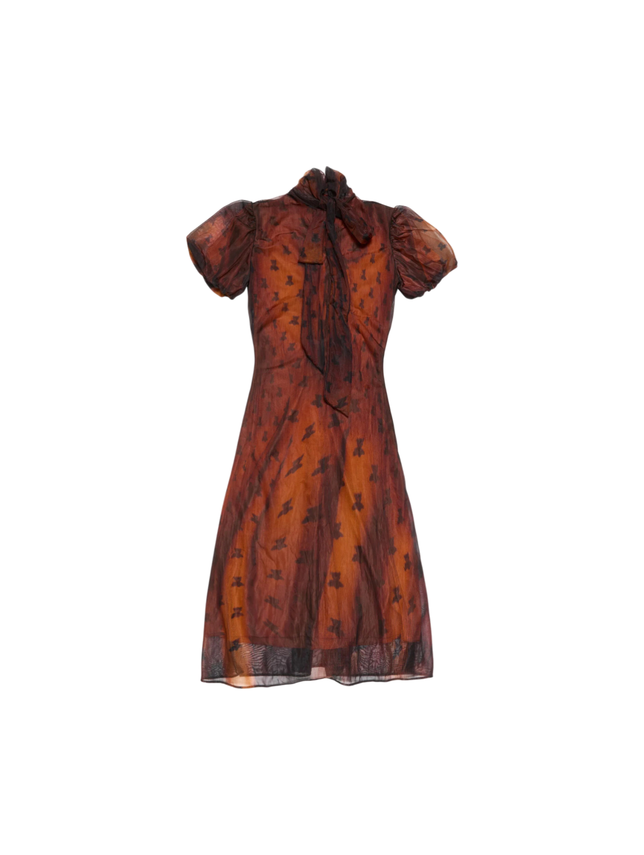 Acne Studios Rust Brown Bow Dress