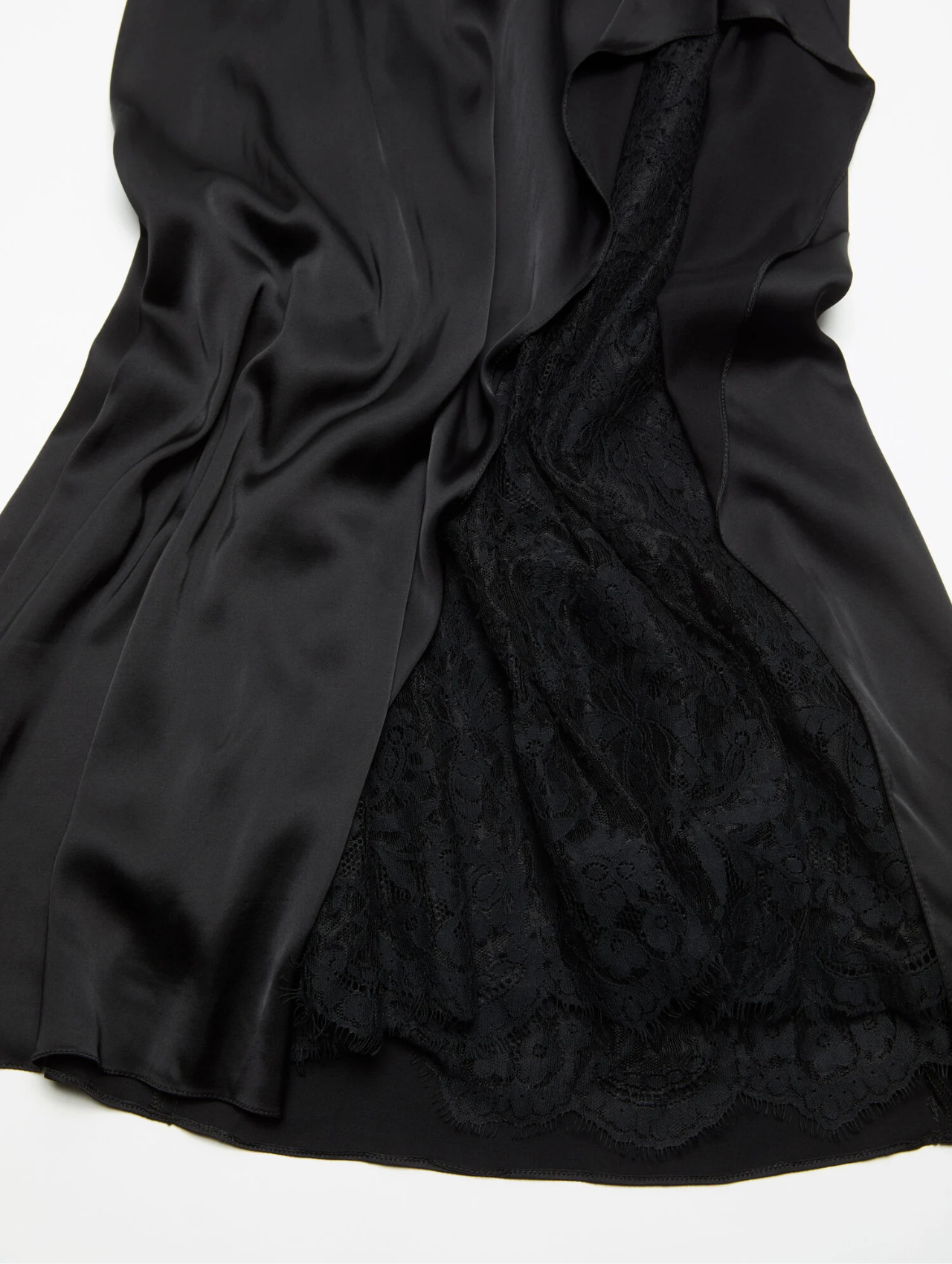 Acne Studios Black Satin Slip Dress