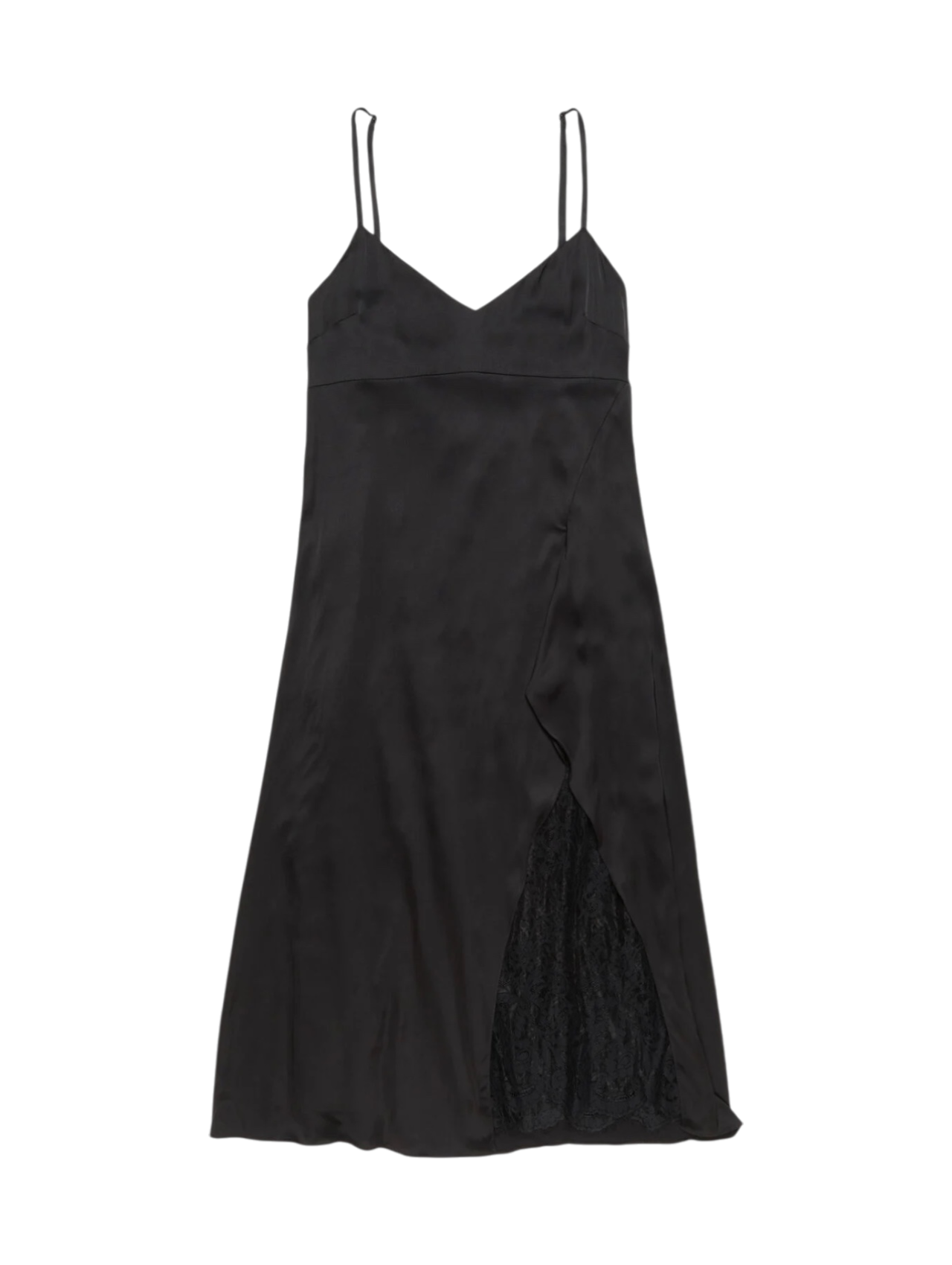 Acne Studios Black Satin Slip Dress