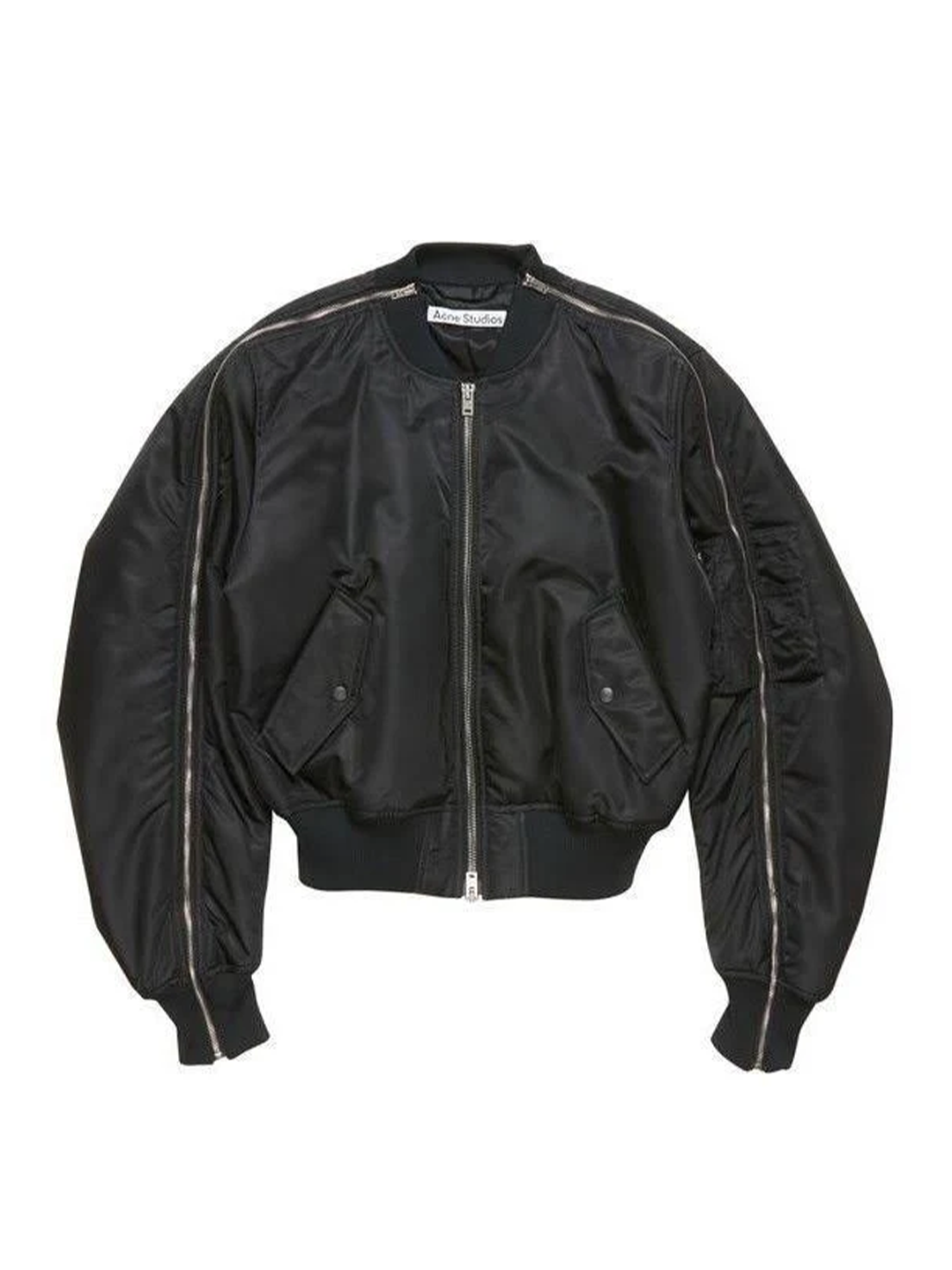 Acne Studios Black Zip Bomber Jacket
