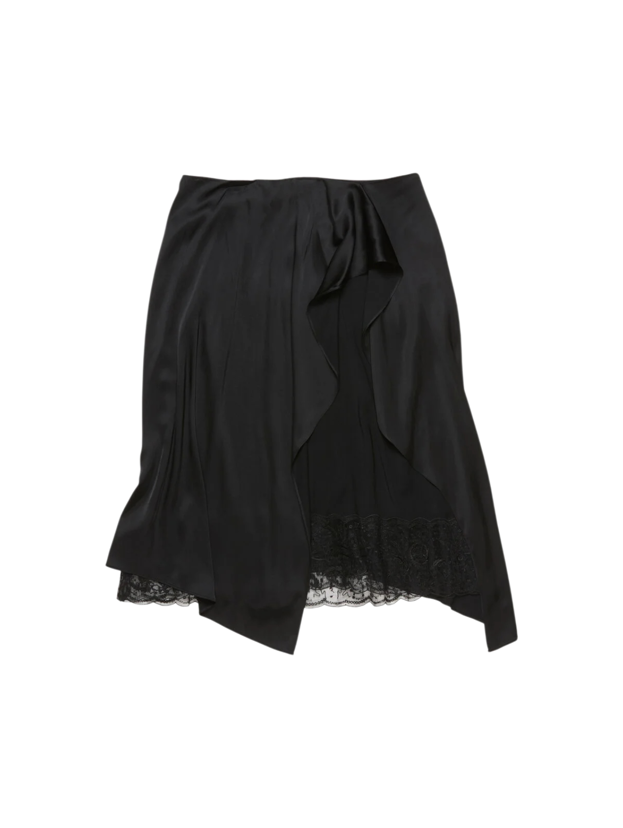Acne Studios Black Layered Satin Skirt