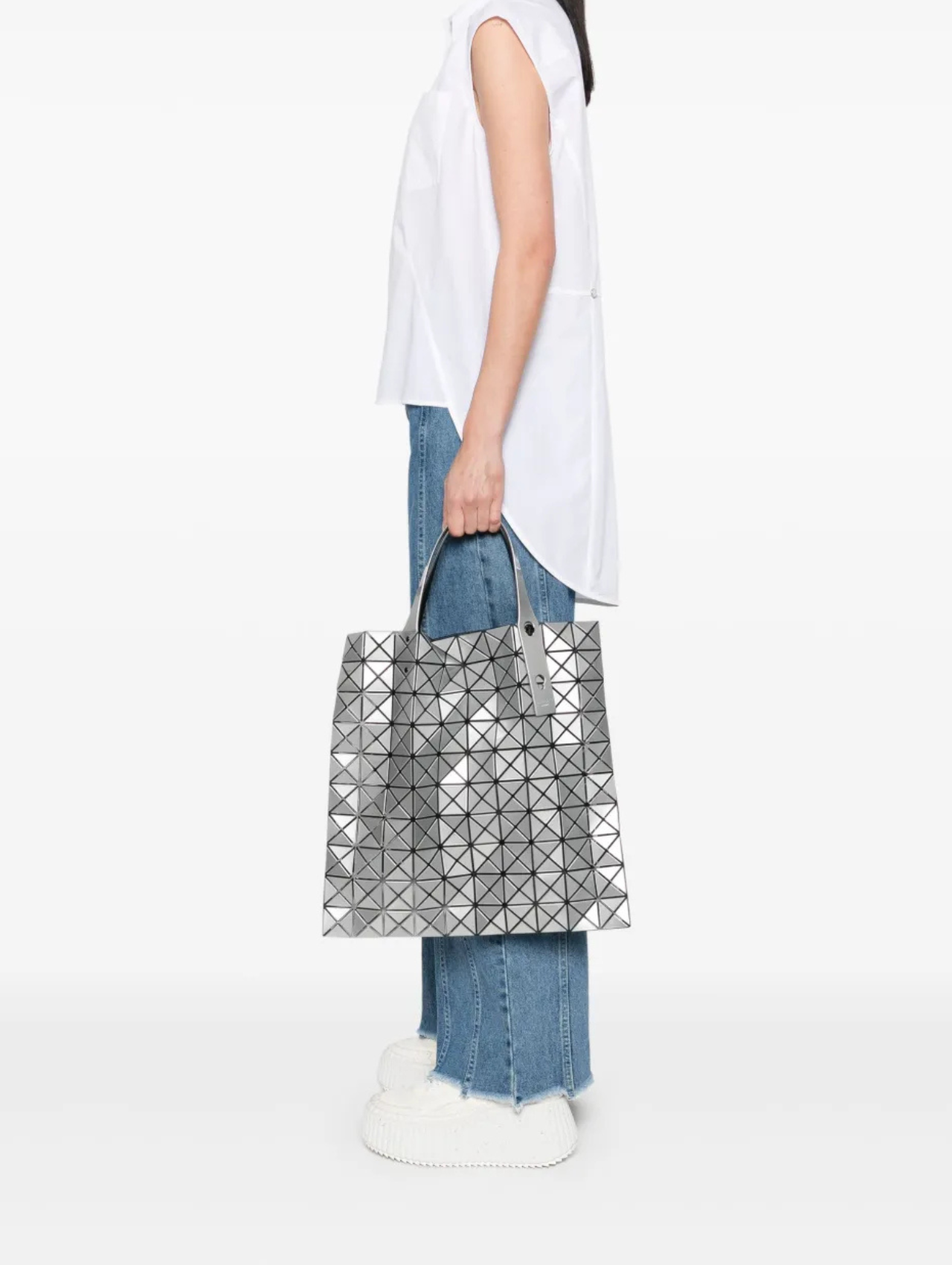 Bao Bao Issey Miyake Silver Prism Tote