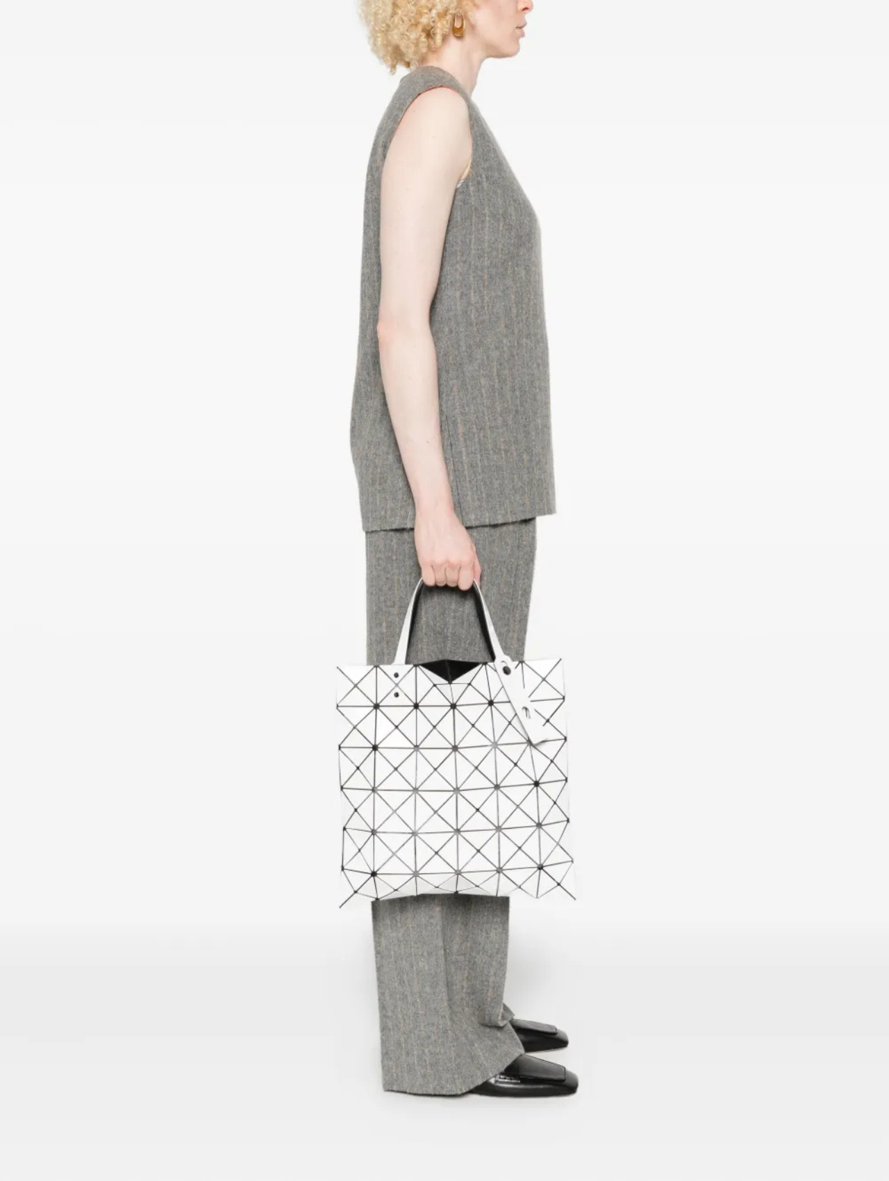 Bao Bao Issey Miyake White Lucent Basic Tote