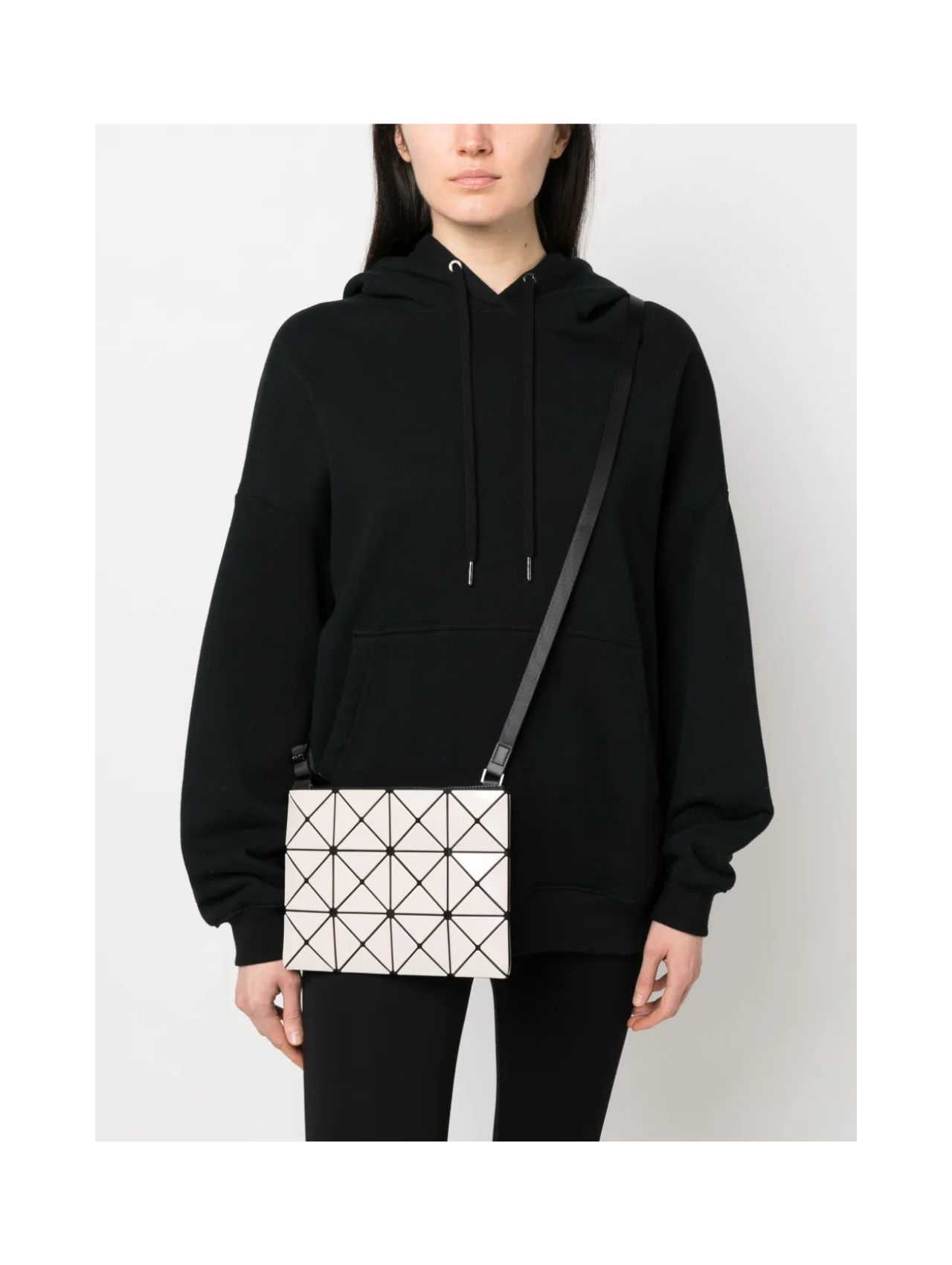 Bao Bao Issey Miyake Beige Crossbody Shoulder Bag