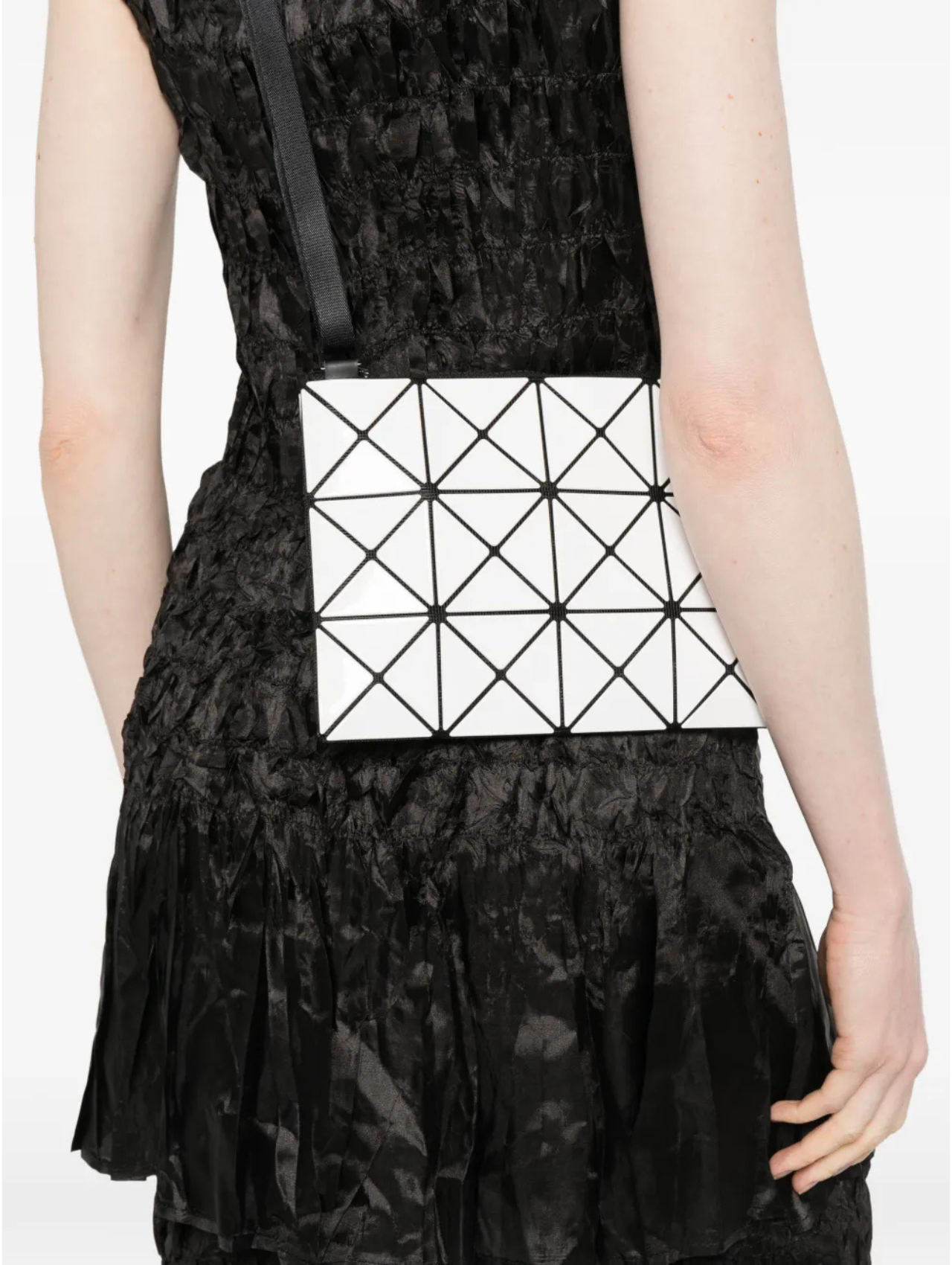 Bao Bao Issey Miyake White Crossbody Shoulder Bag