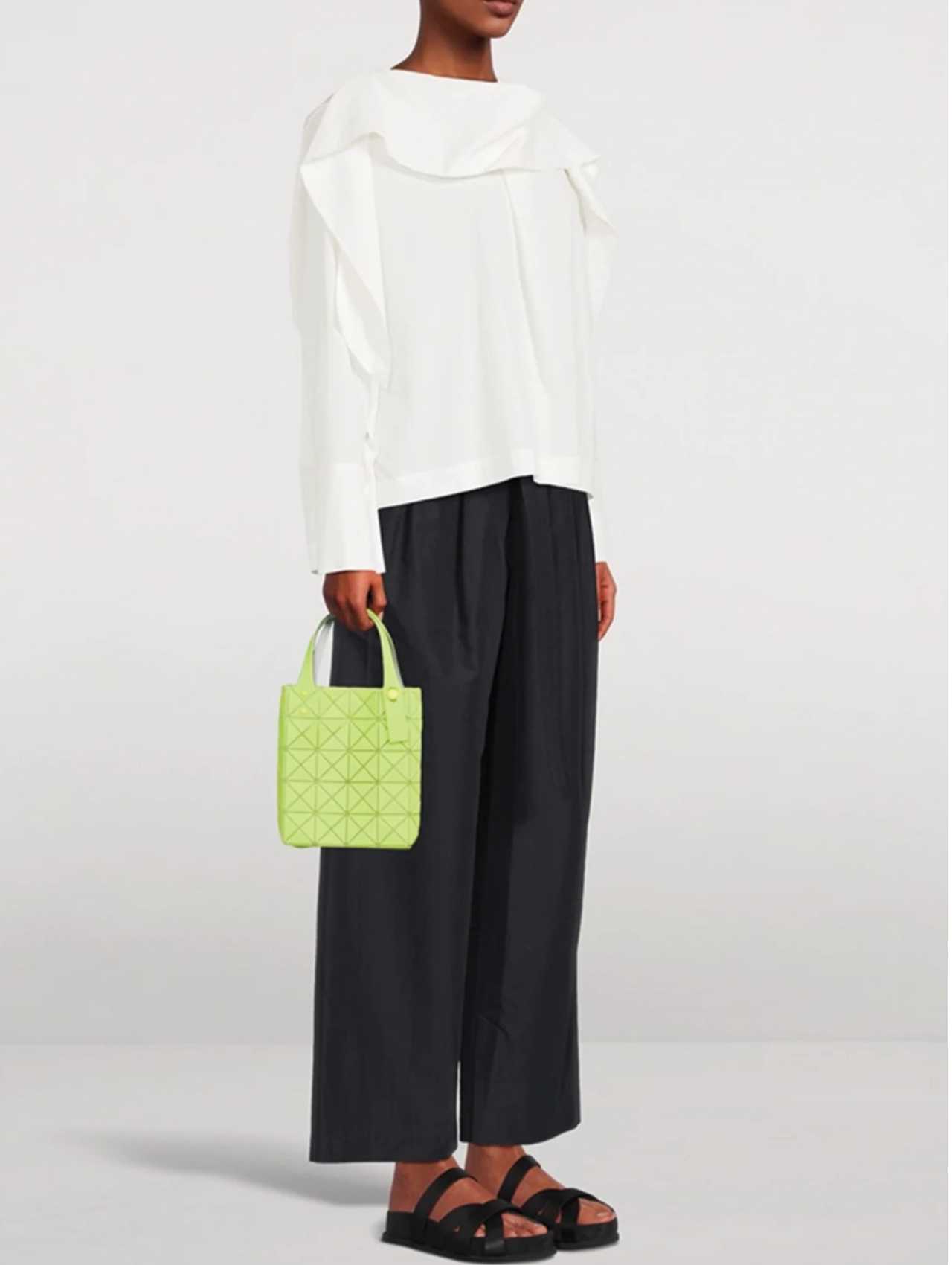 Bao Bao Issey Miyake Yellow Green Mini Prism Plus Tote