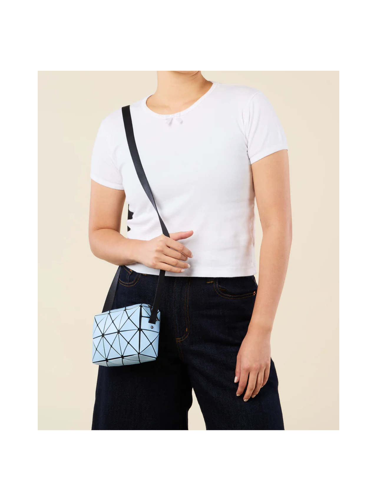 Bao Bao Issey Miyake  Matte Pale Blue Crossbody Cuboid
