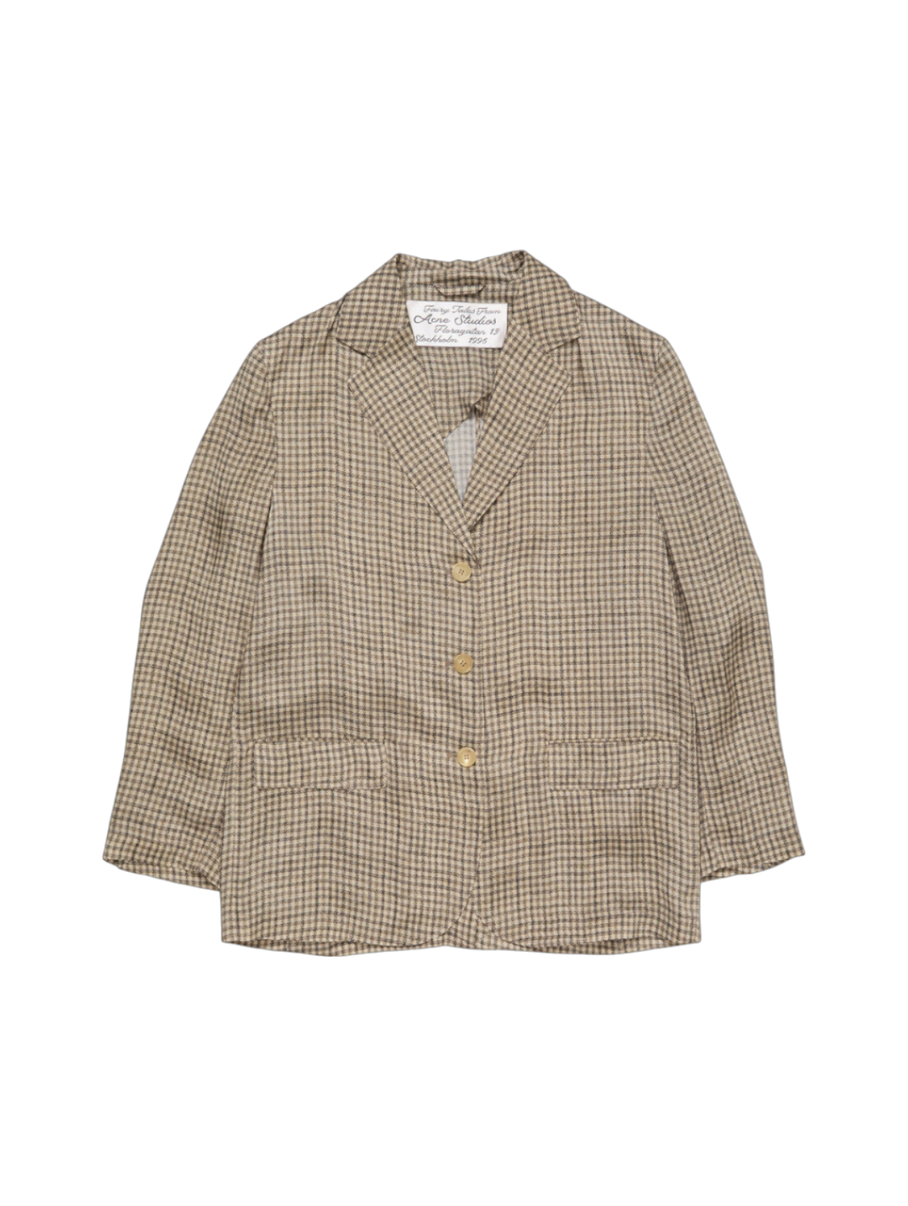 Acne Studios Beige Satin Suit Jacket