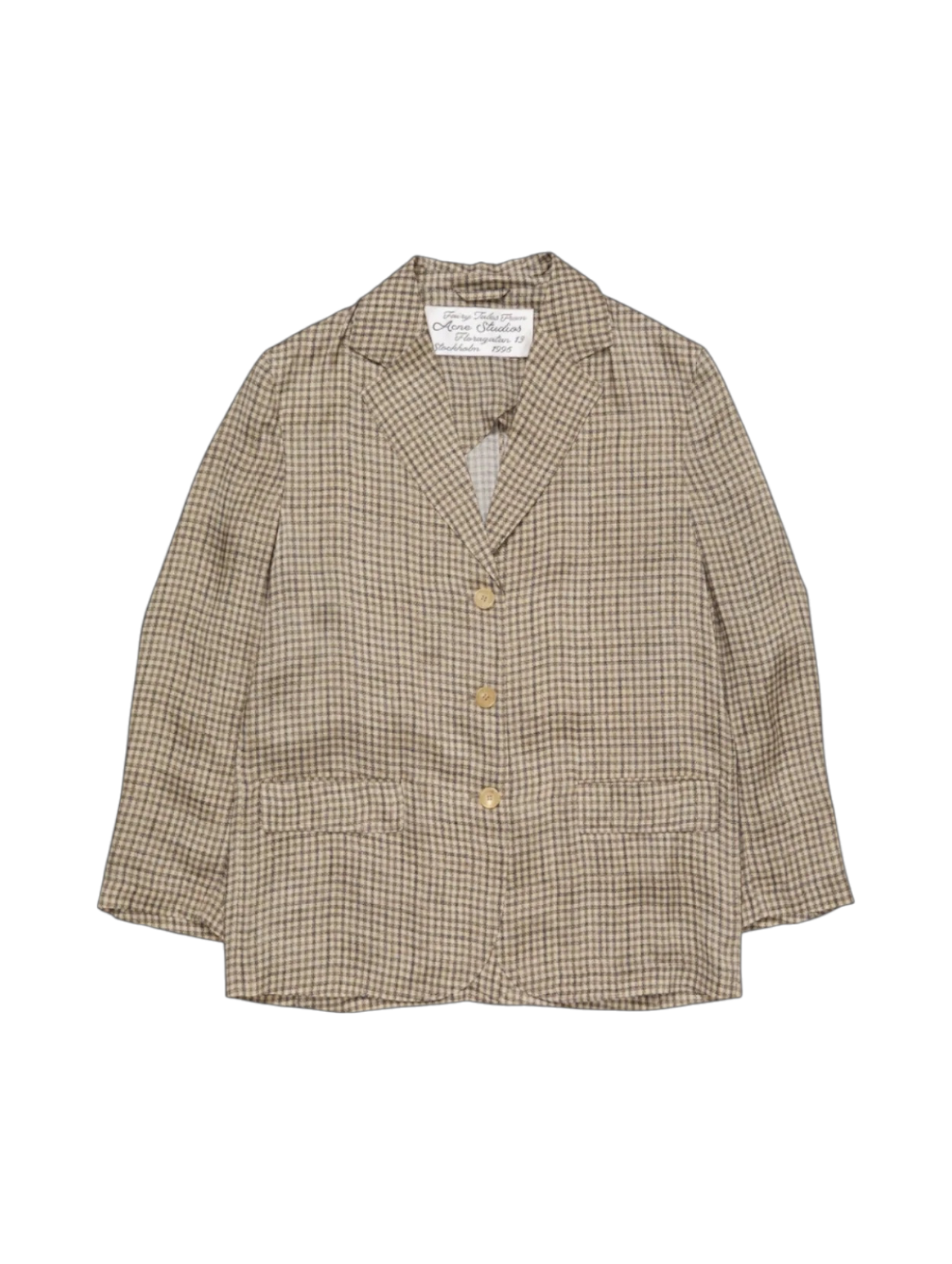 Acne Studios Beige Satin Suit Jacket