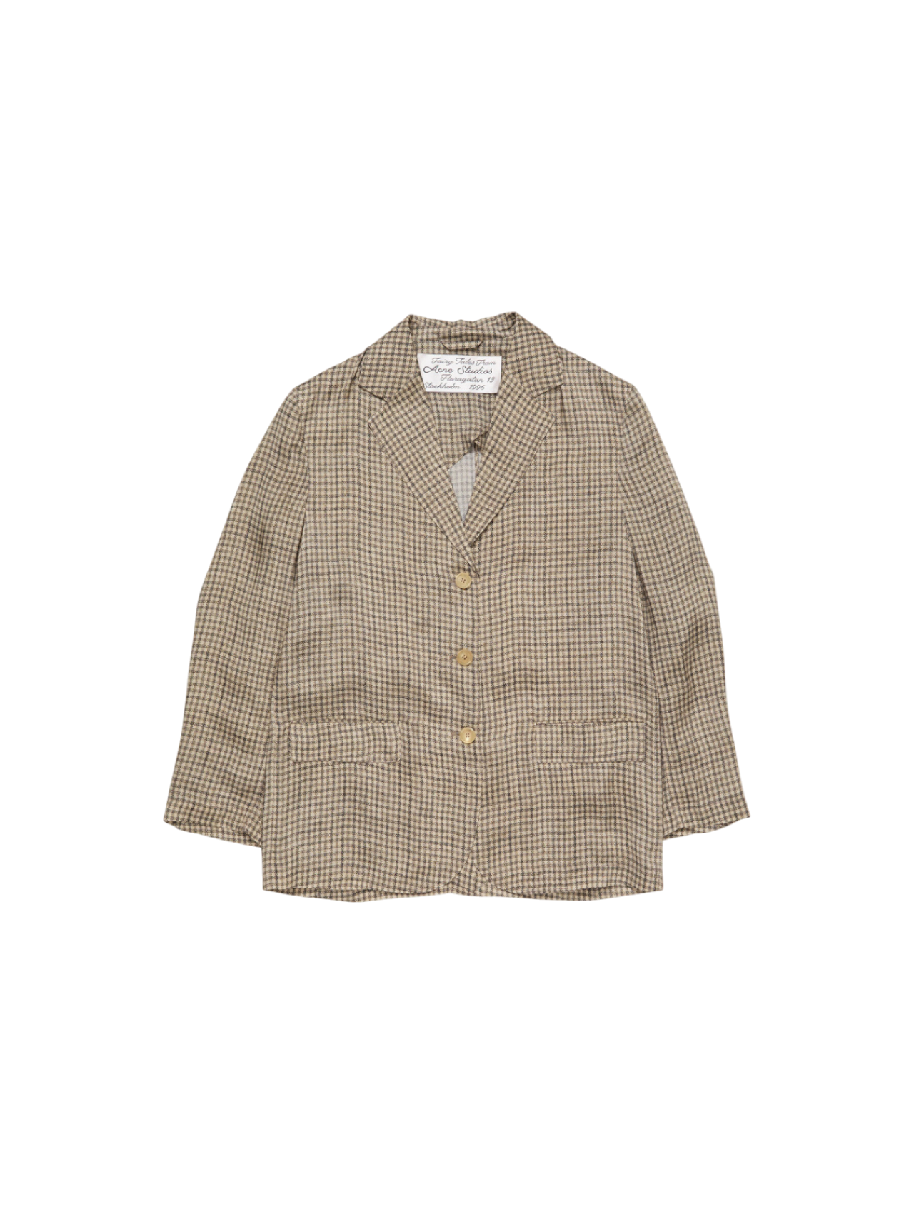 Acne Studios Beige Satin Suit Jacket