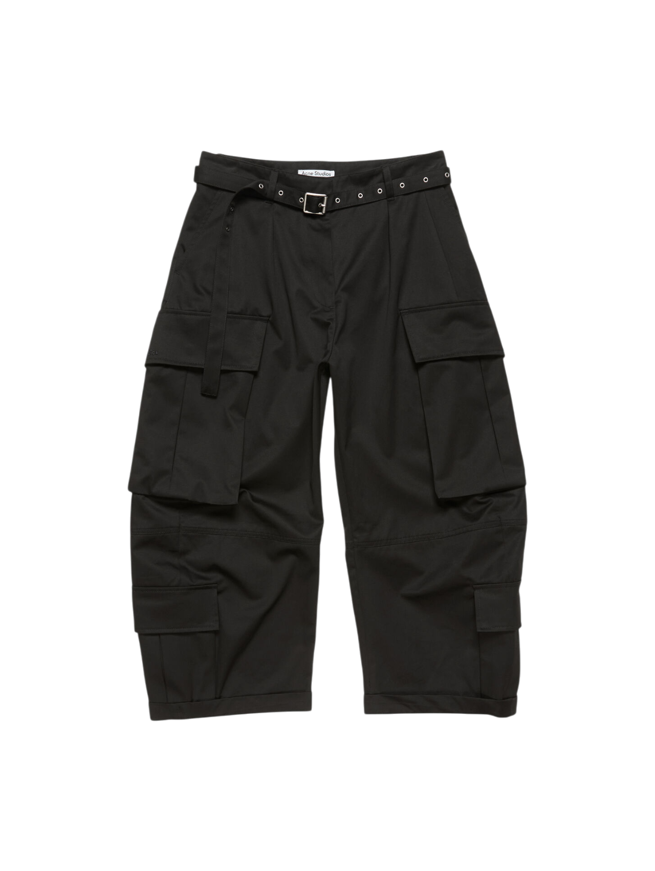 Acne Studios Black Twill Cargo Trousers