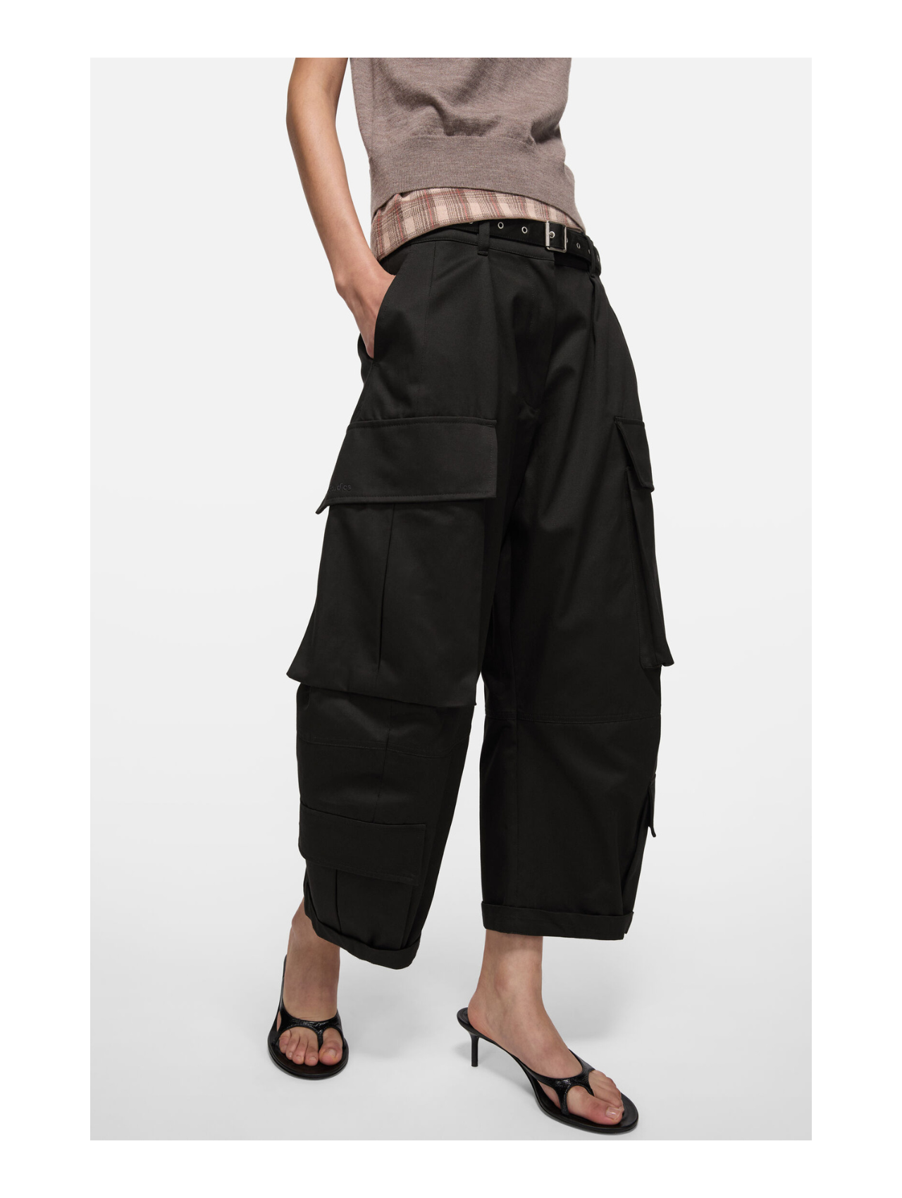 Acne Studios Black Twill Cargo Trousers