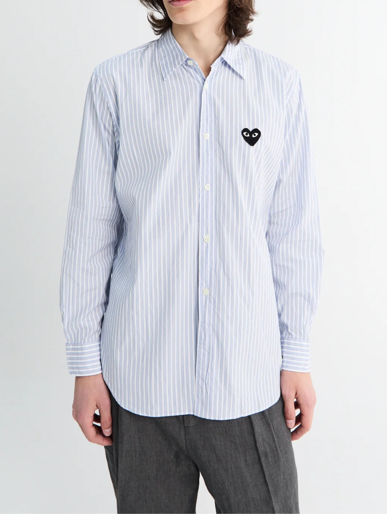 CDG Play Blue Stripe Shirt