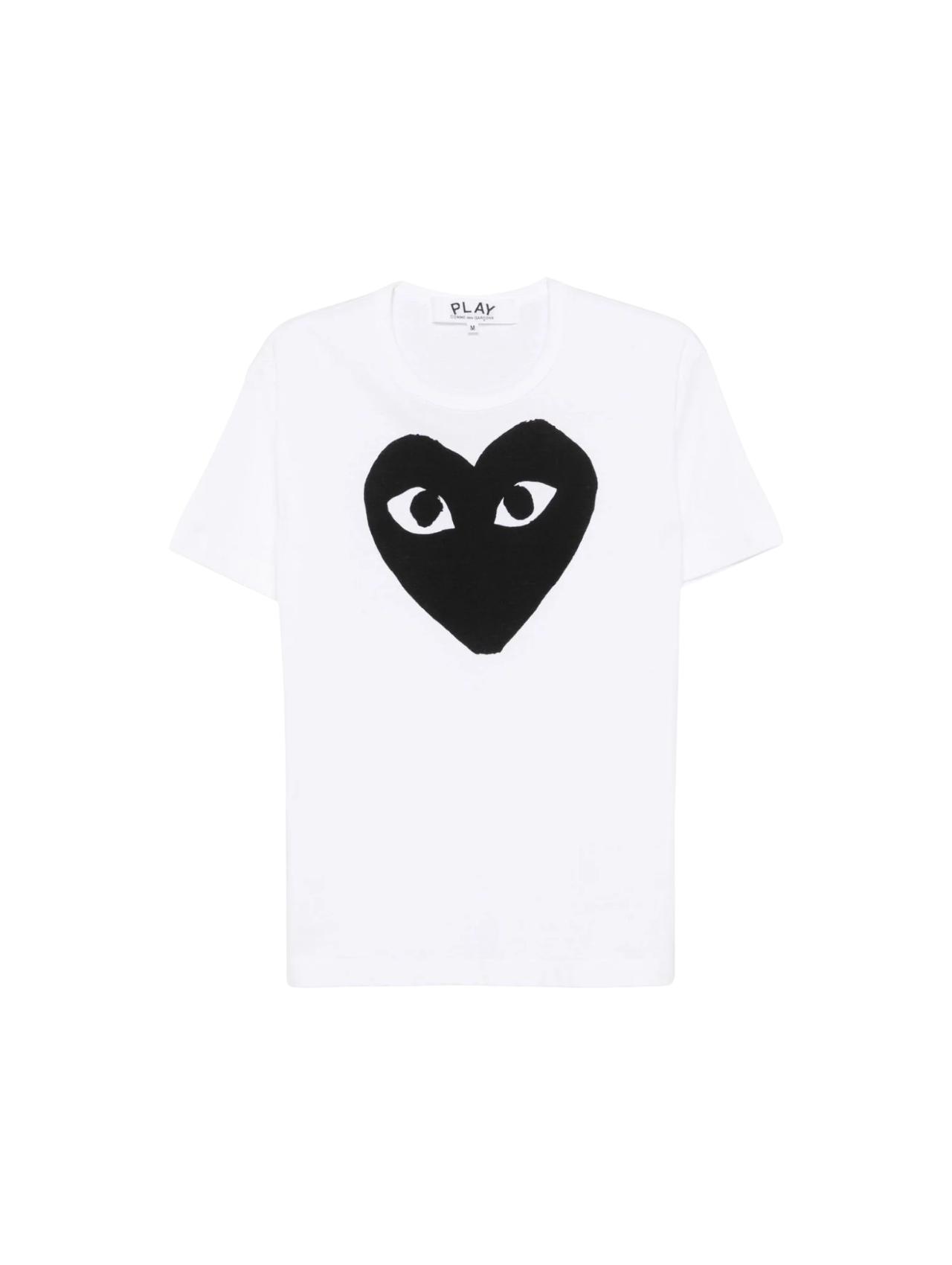 CDG PLAY White & Black Heart Printed Tshirt