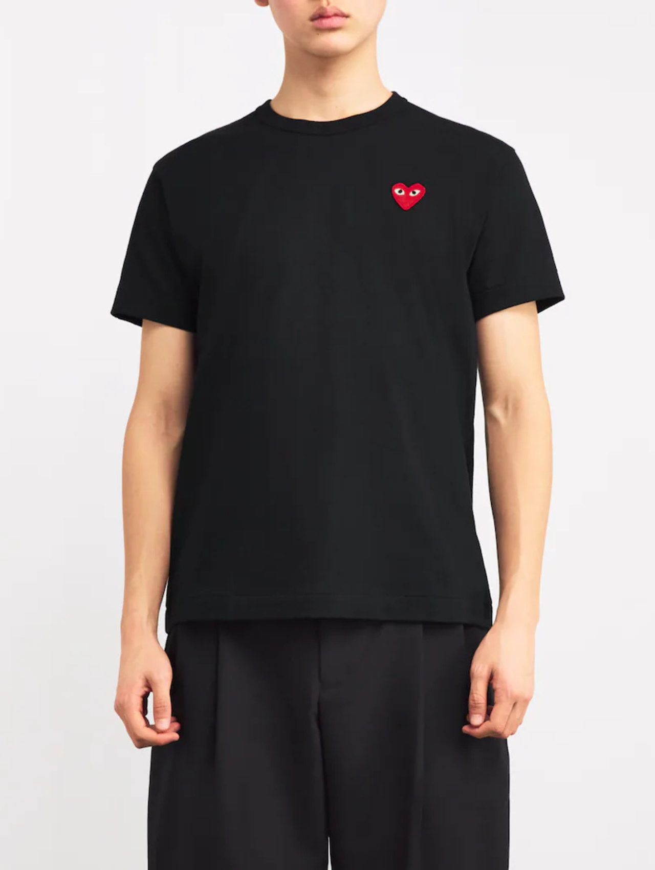 CDG PLAY Black Logo Patch T-Shirt