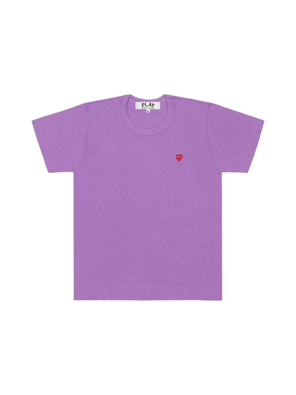 CDG PLAY Purple Small Logo Patch Tshirt