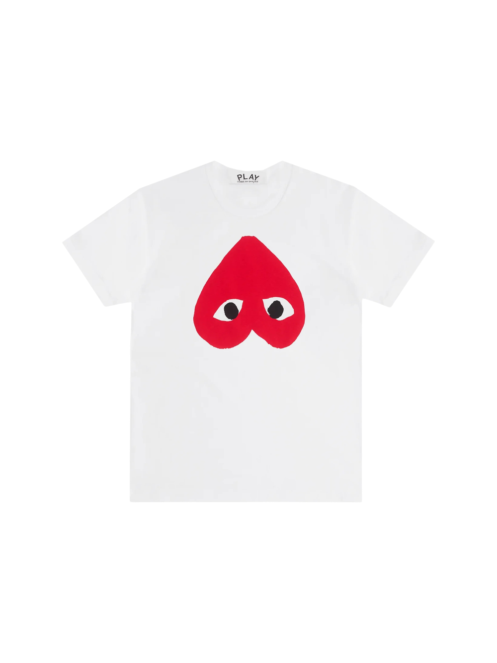 CDG PLAY White Upside Down Red Heart Tshirt