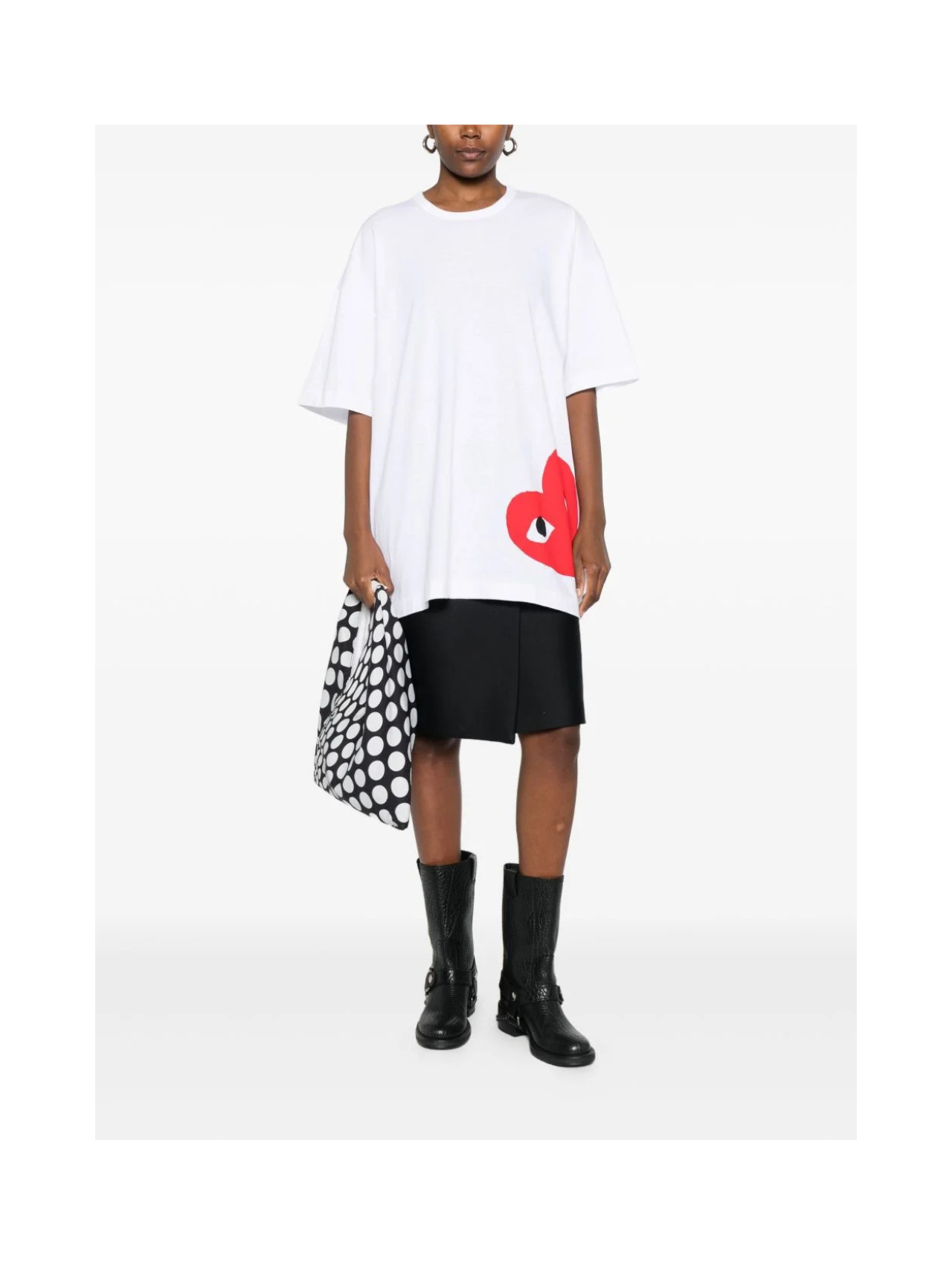 CDG PLAY White Corner Red Heart Tshirt