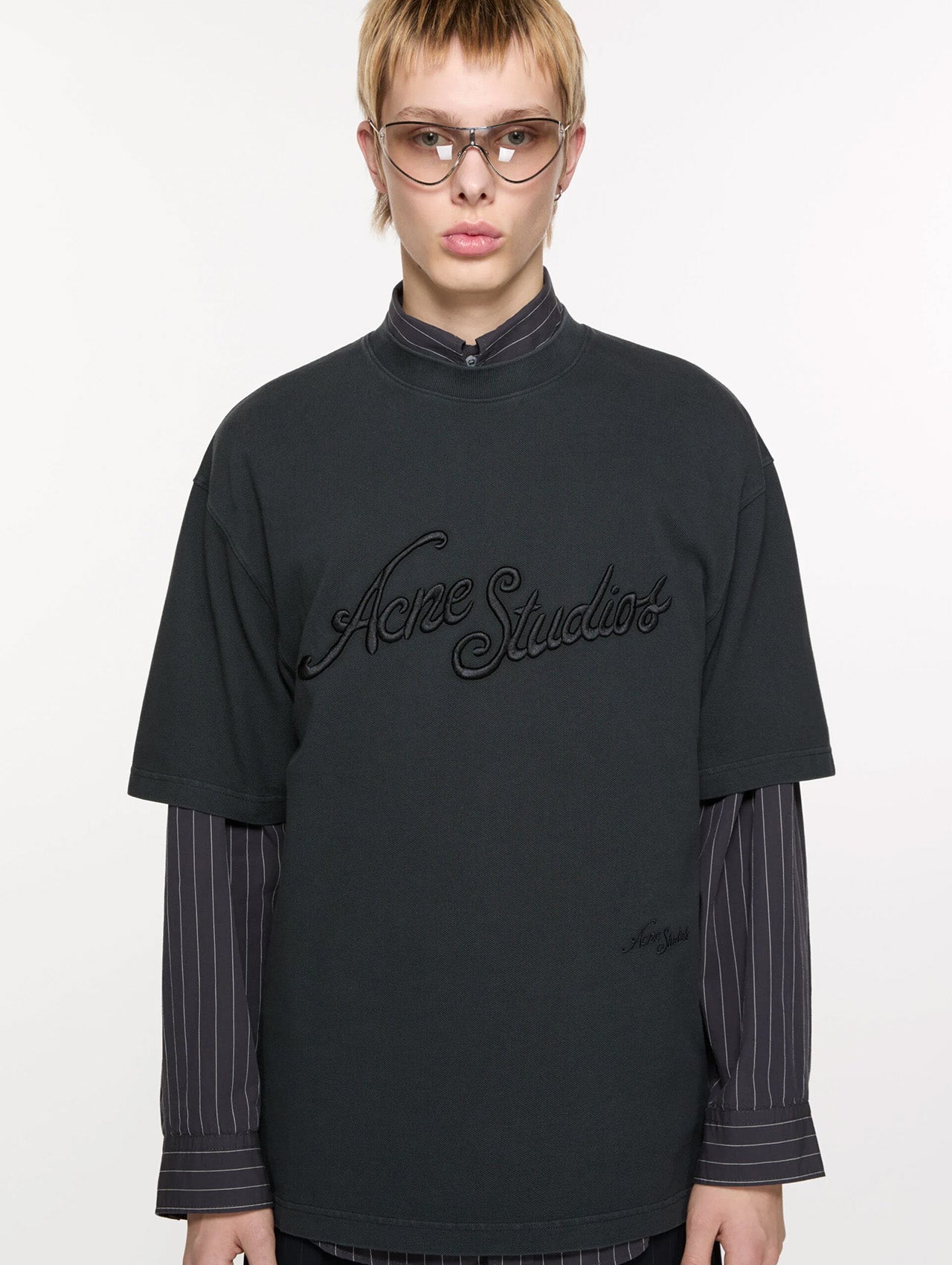 Acne Studios Faded Black Loose Fit Tshirt