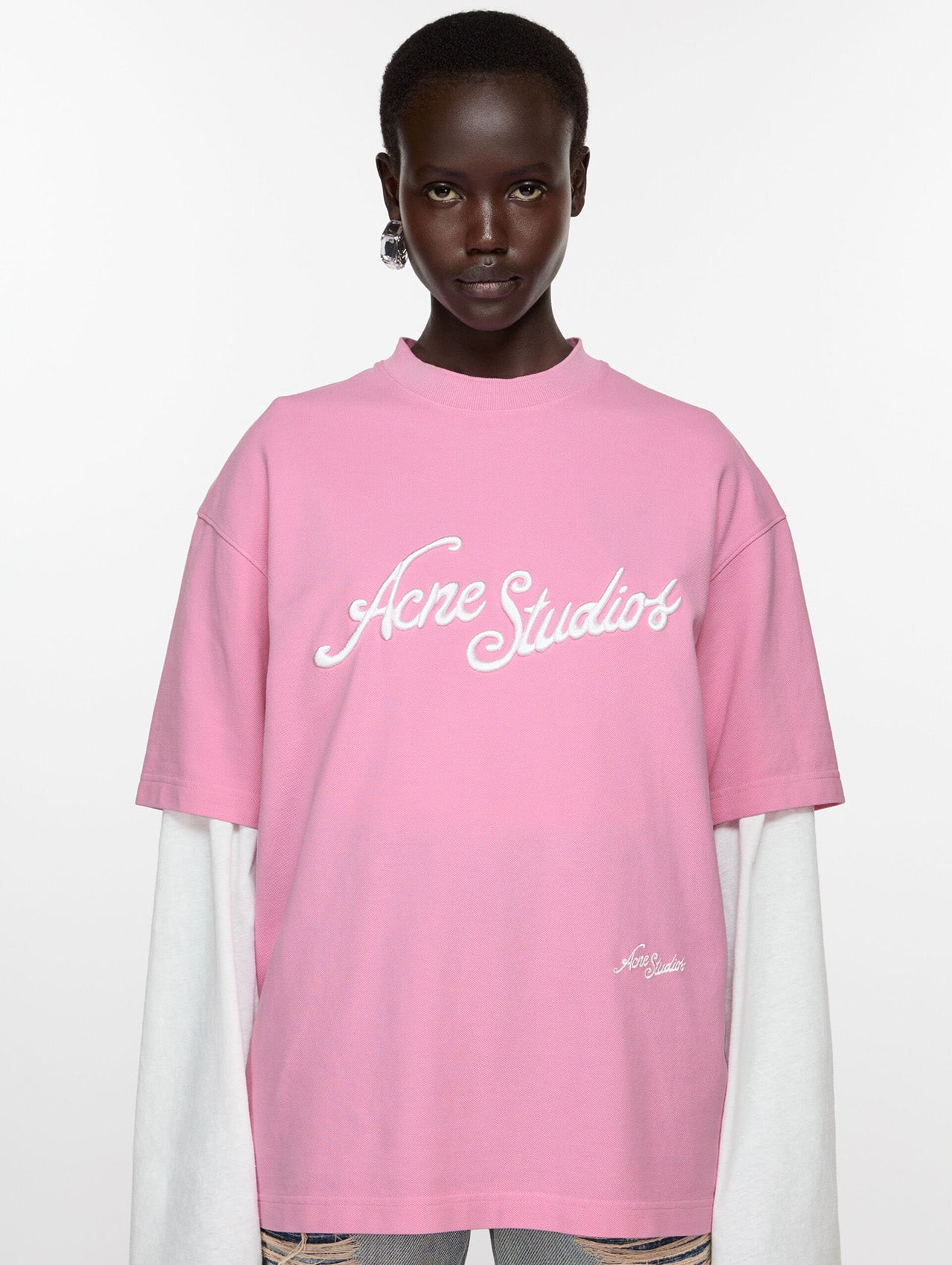 Acne Studios Bubble Pink Loose Fit T-Shirt