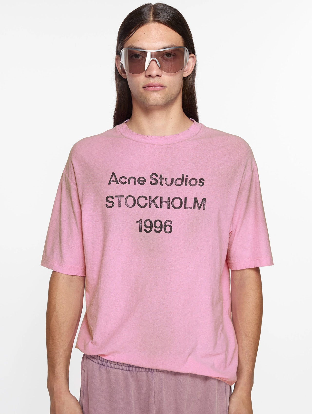 Acne Studios Cotton Candy Pink Logo T-Shirt