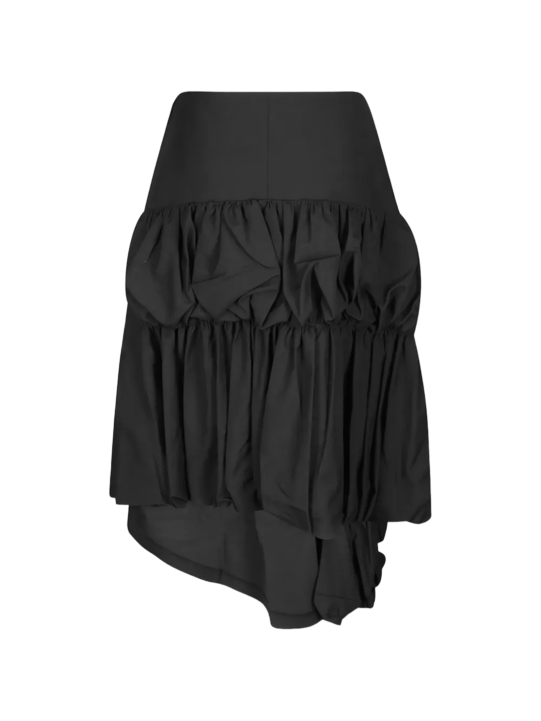 CDG Mainline Black Asymmetric Ruffled Skirt